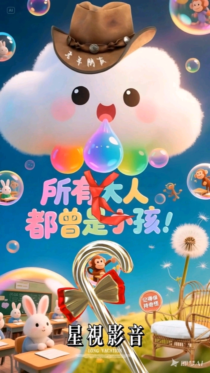 六一儿童节成人贺节海报