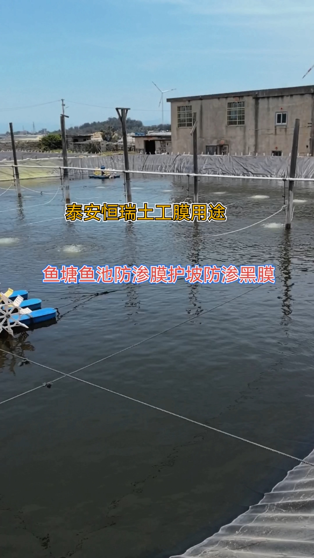 鱼塘鱼池护坡防渗土工膜案例