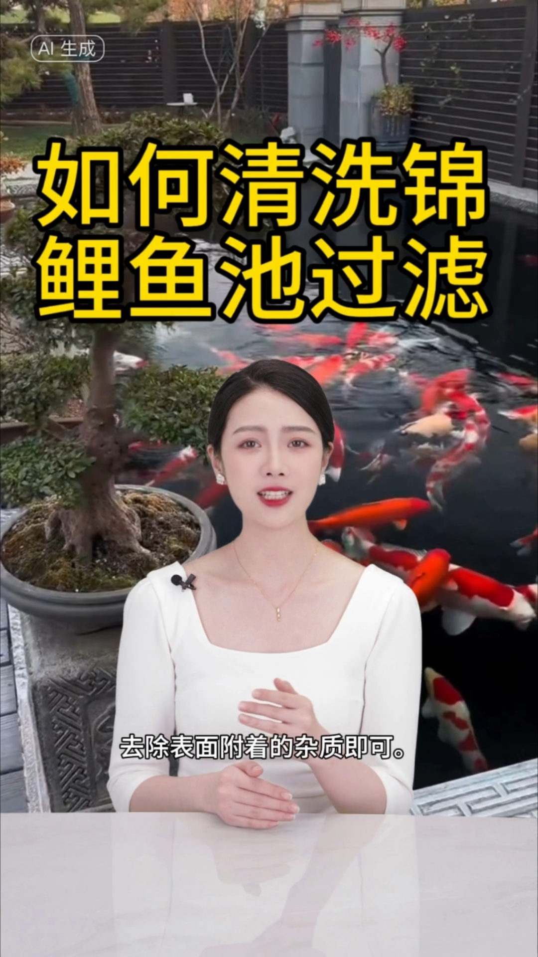 如何清洗锦鲤鱼池过滤