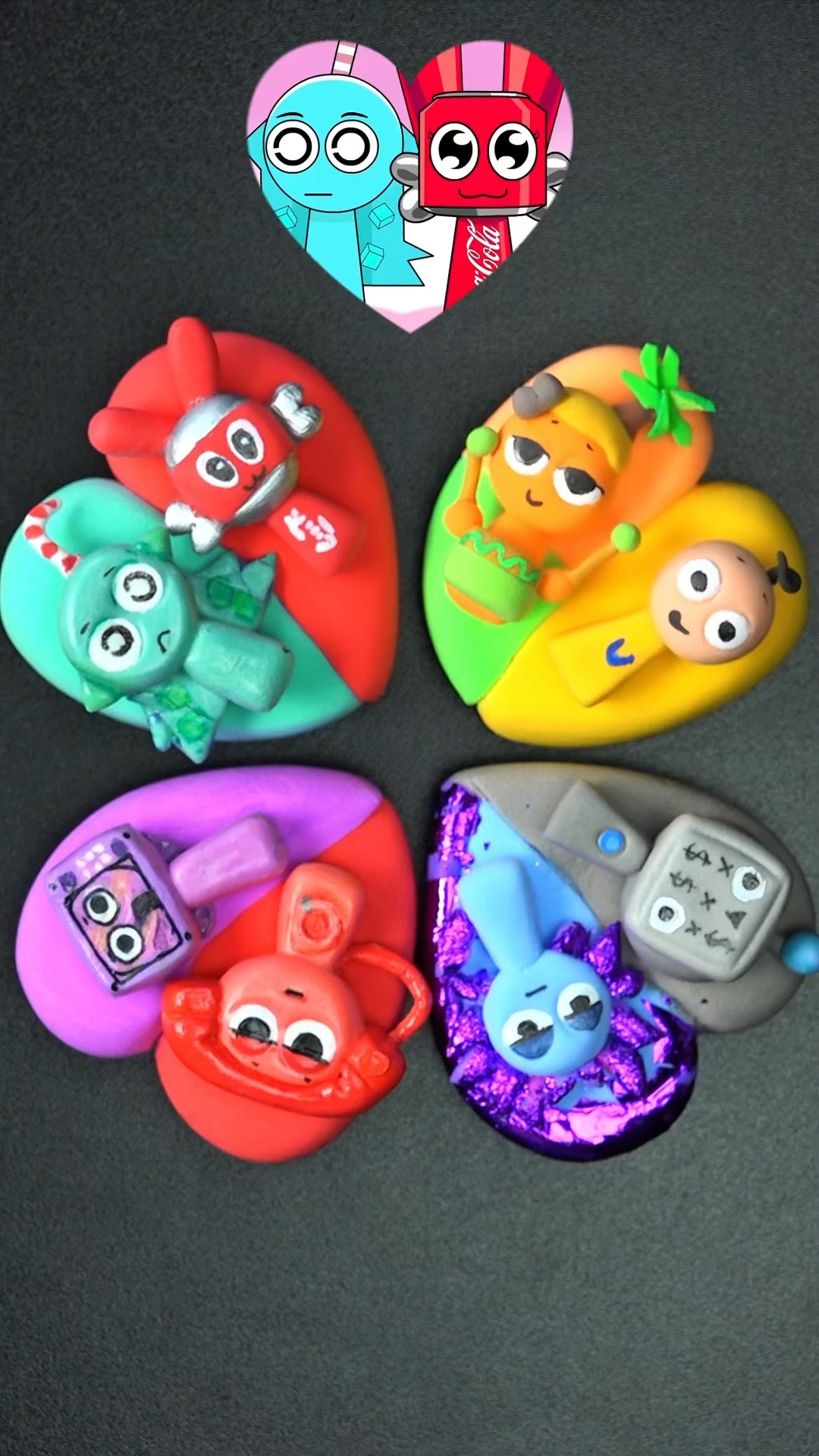 节奏盒子捏爱心橡皮泥