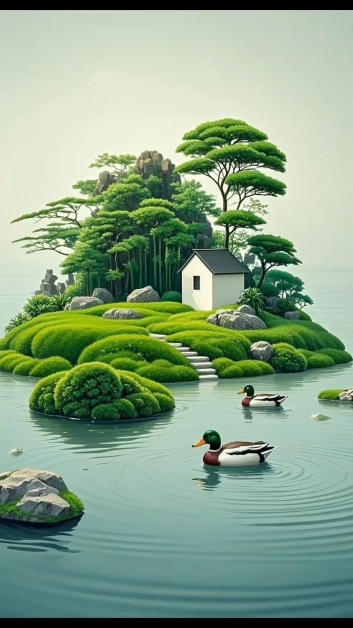 梦幻仙境,小桥流水人家|高清手机壁纸