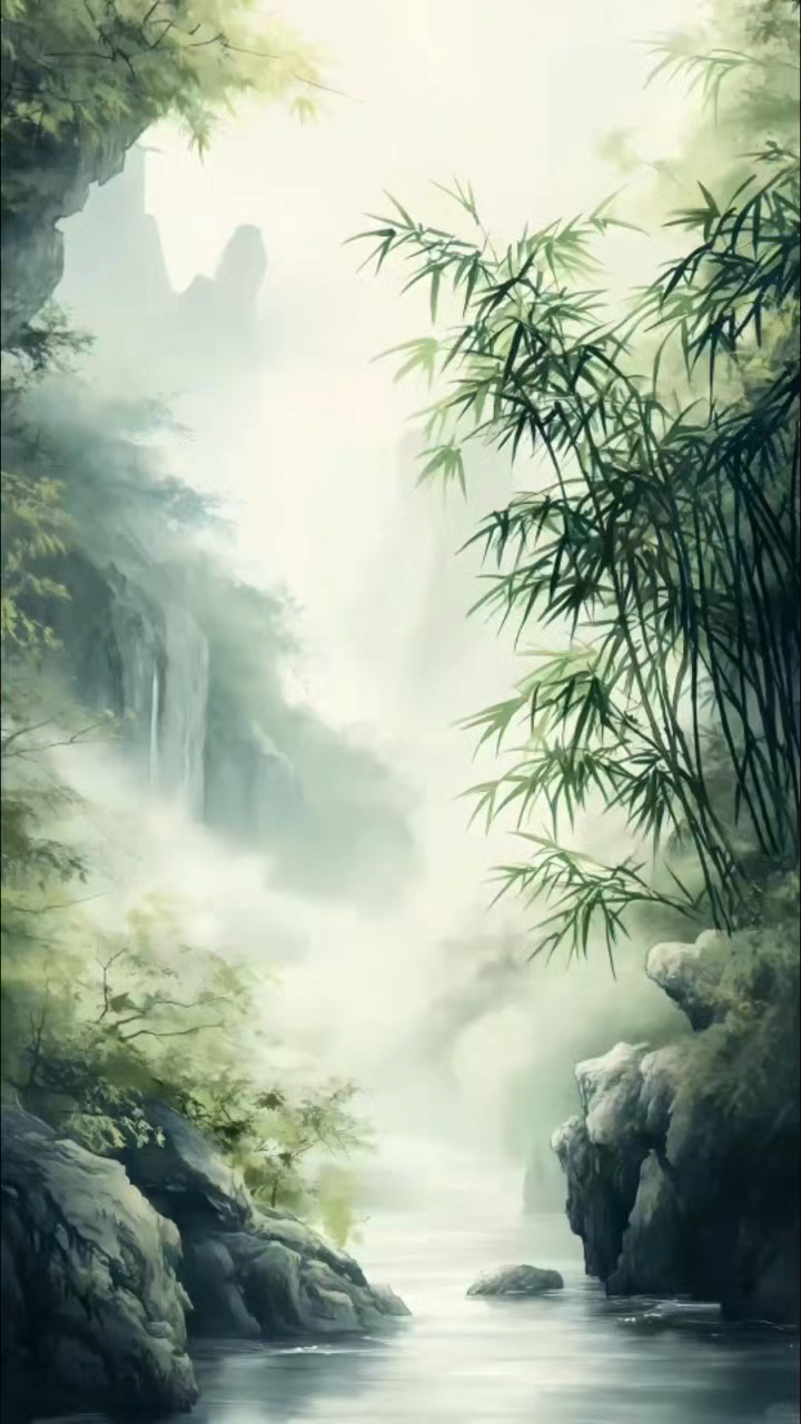 超美的古风竹子壁纸