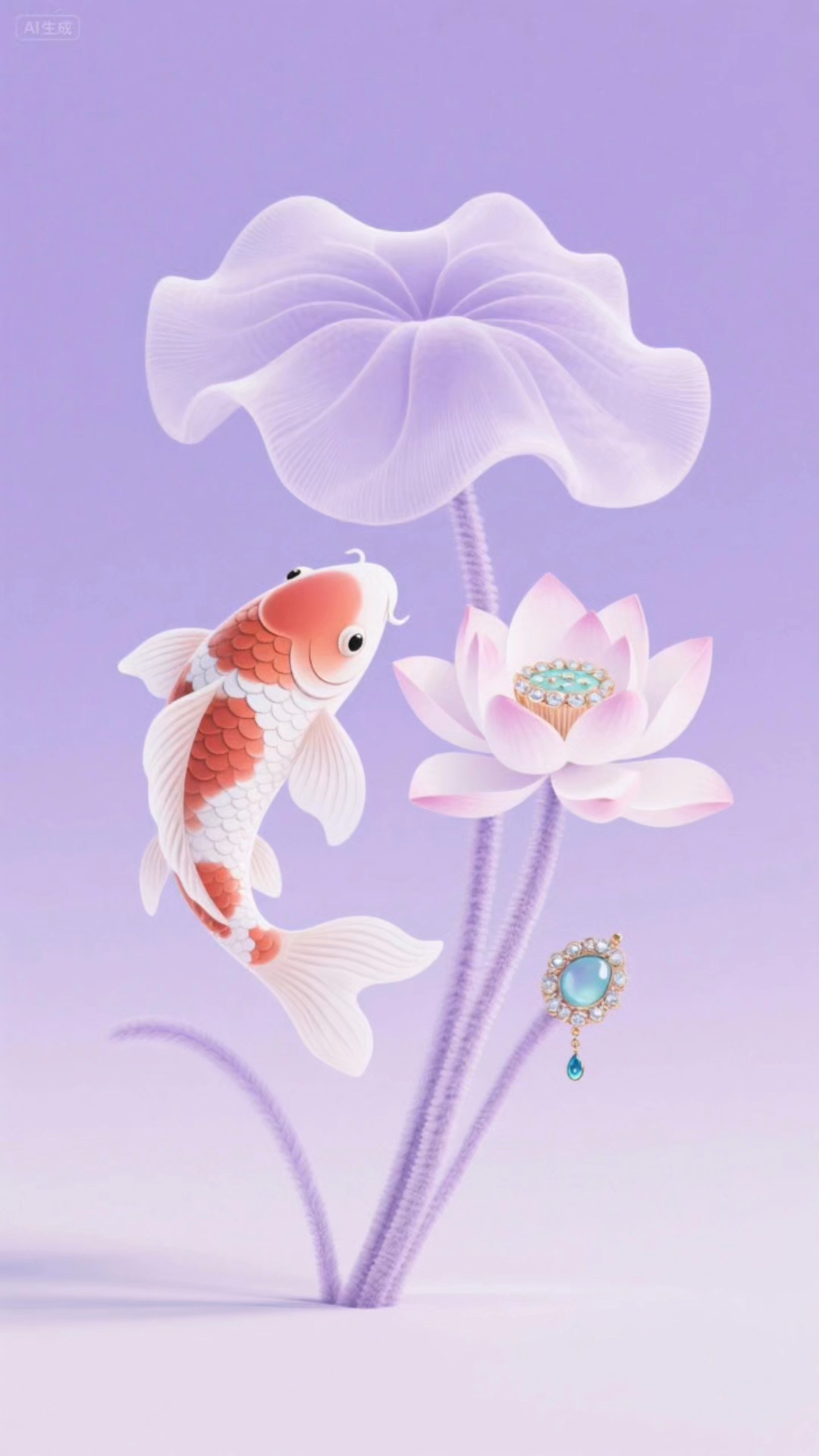 手机壁纸屏保 || 锦鲤恋莲花
