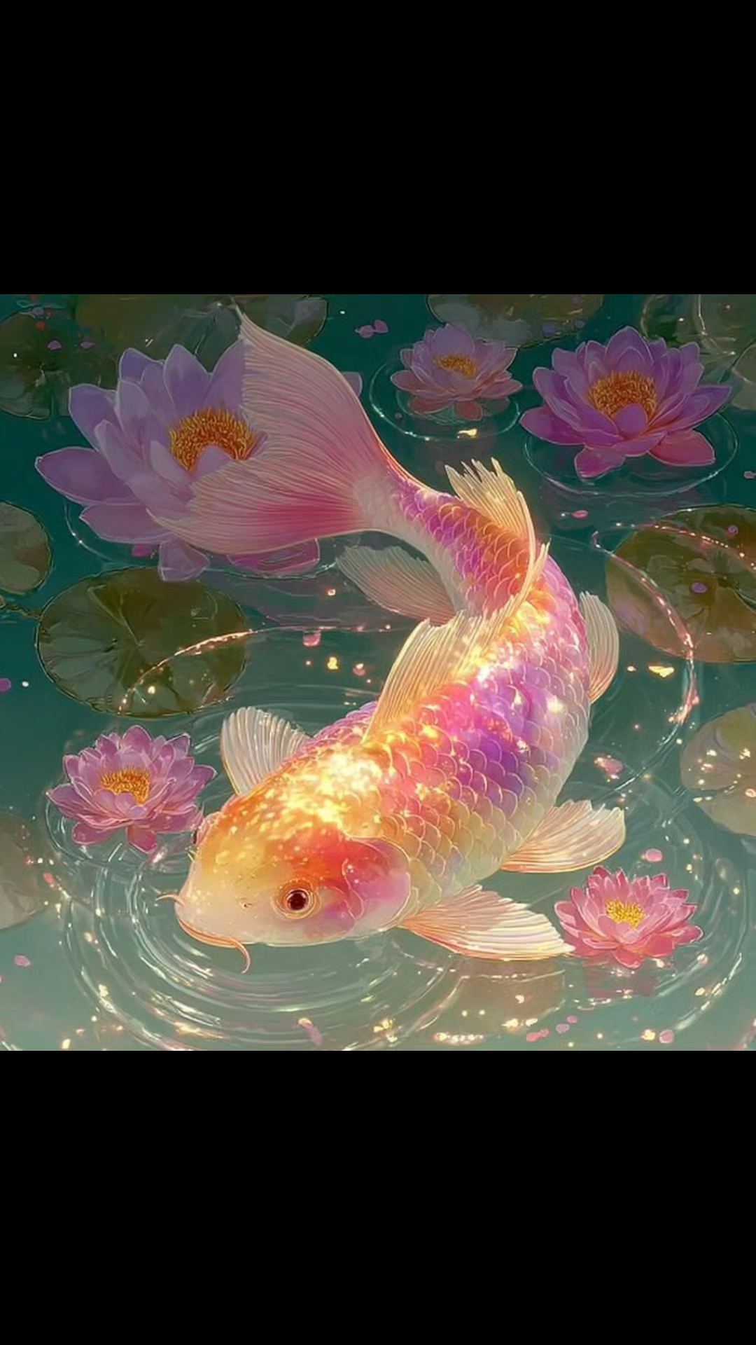 微信头像 | 七彩鲤鱼 , 水木生花