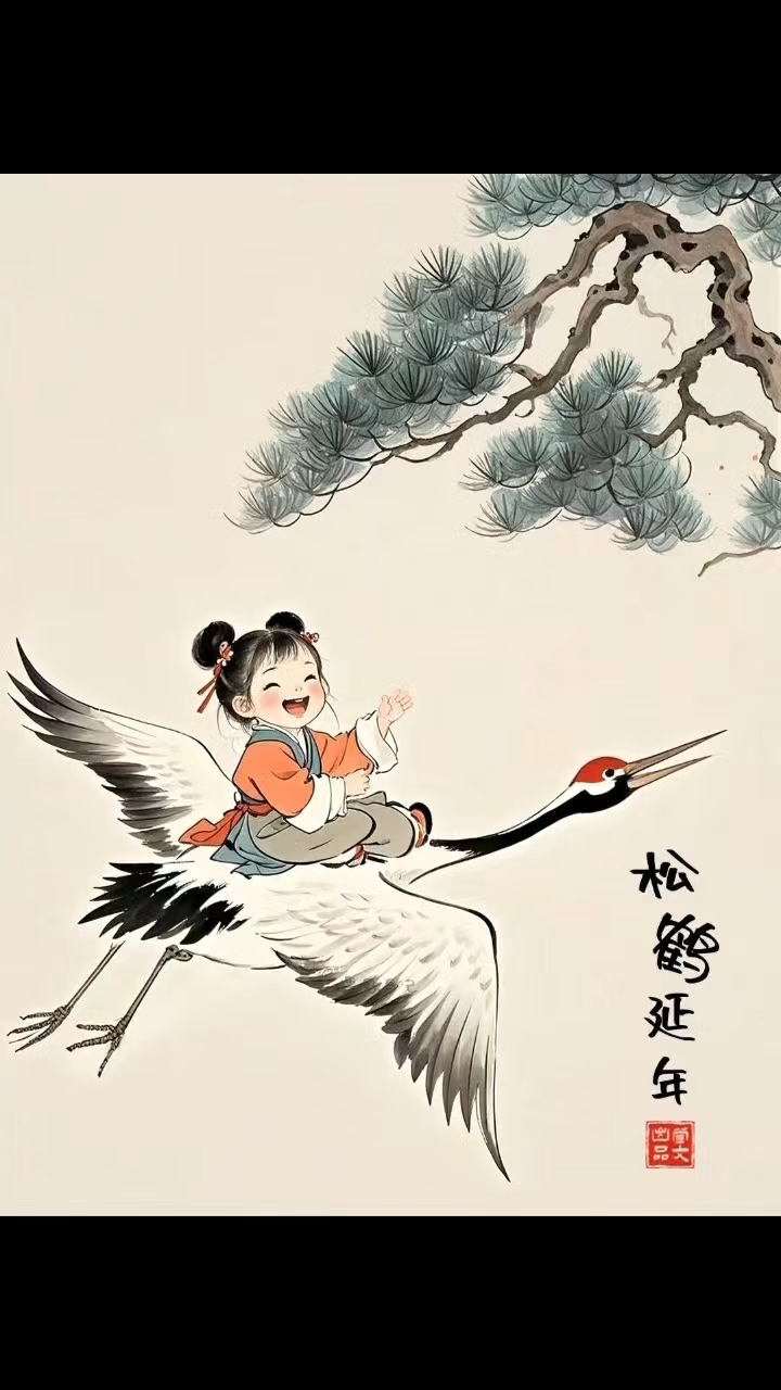 松鹤延年,送你好看的手机壁纸和微信头像!