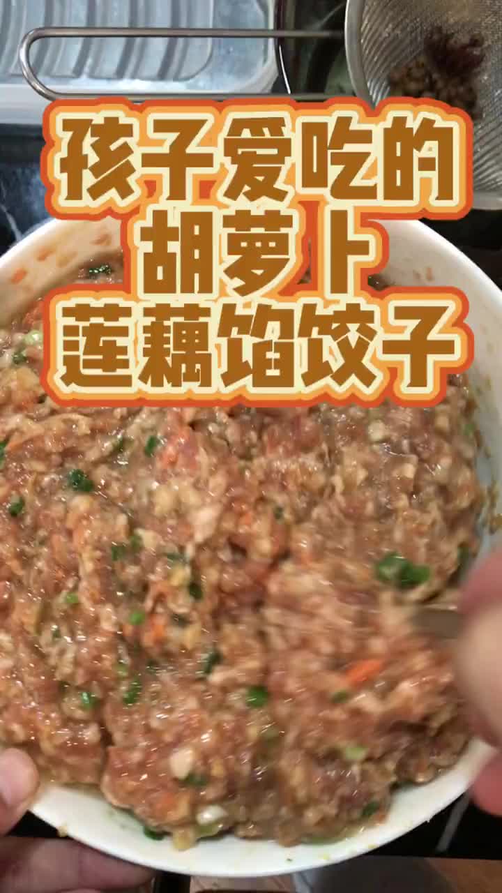 孩子爱吃的胡萝卜莲藕馅饺子