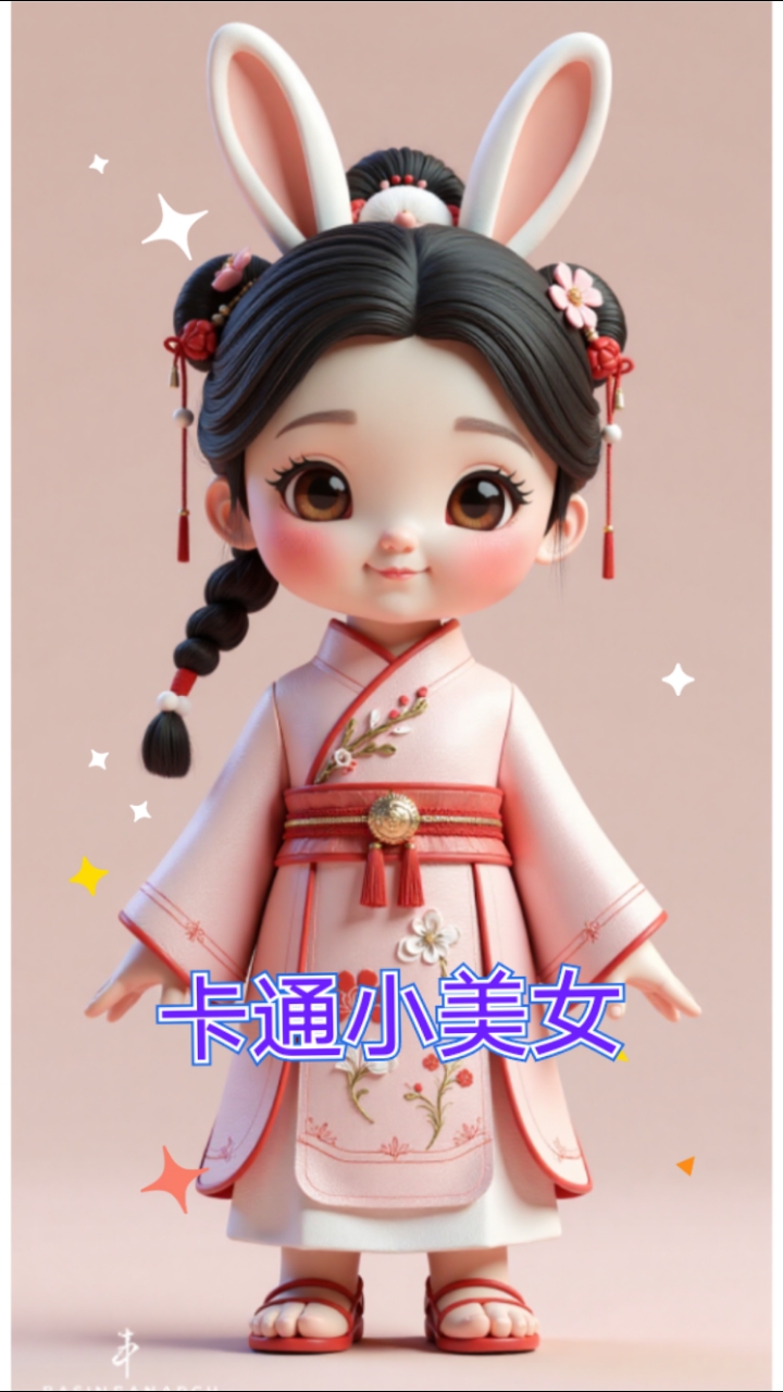 卡通小美女手机壁纸神图壁纸#超高清壁纸#见者吉祥#安康幸福