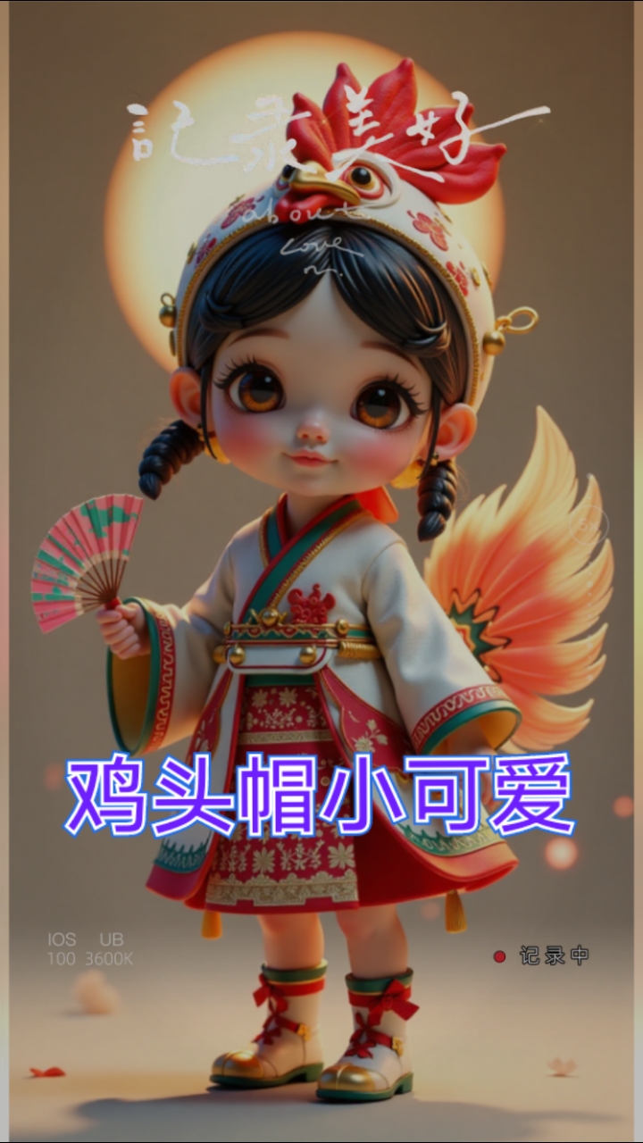 鸡头帽小美女手机壁纸#神图壁纸#超高清壁纸#“鸡”祥安康如意