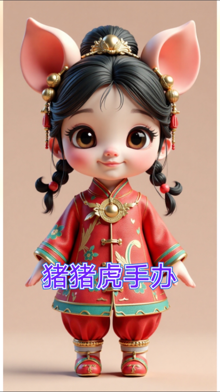 猪猪虎手办手机壁纸#超高清壁纸#神图壁纸#猪君好运#虎虎生威