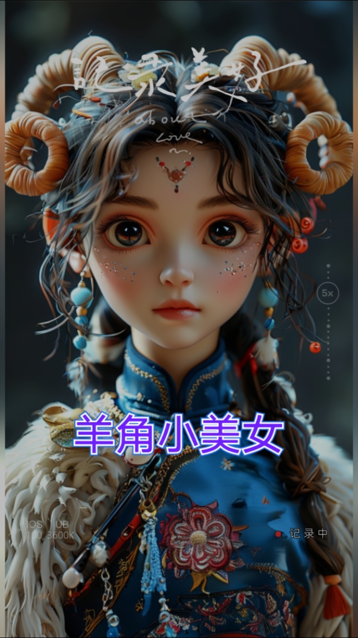 羊角小美女手机壁纸神图壁纸#超高清壁纸#中国民族服饰#精美