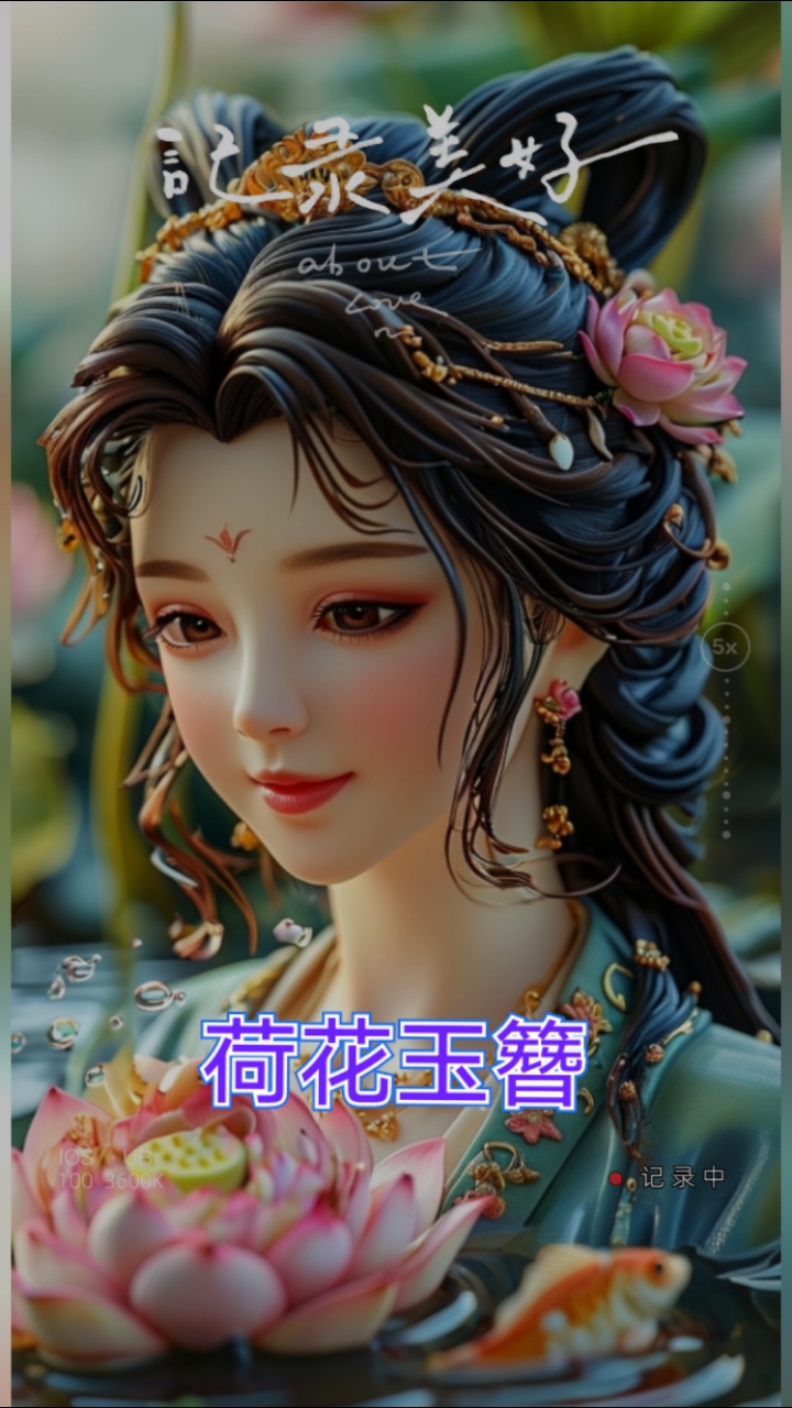荷花玉簪花手机壁纸#荷荷美美#玉玉丛丛#超高清壁纸#好运