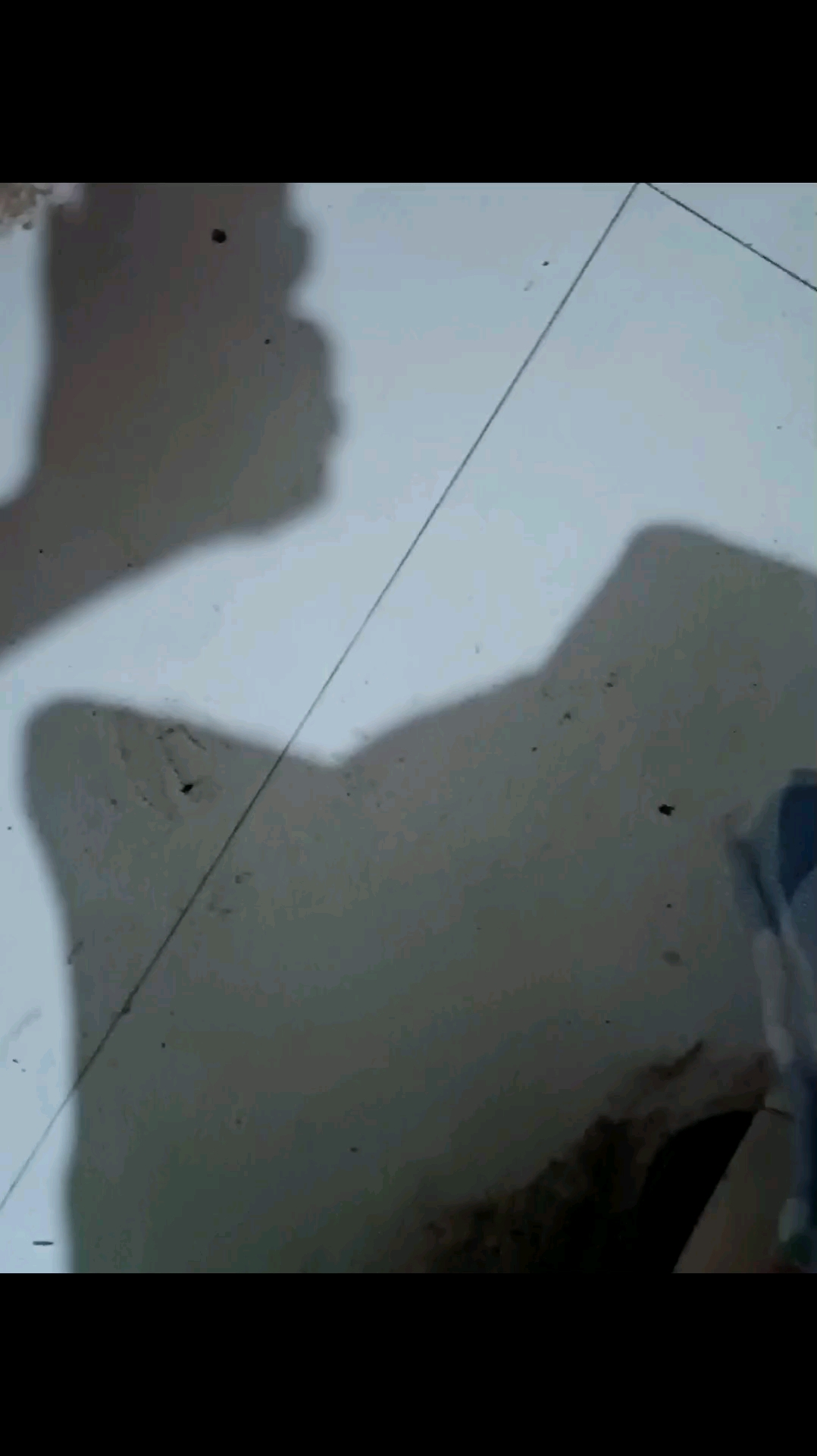 #地面卡通绘画#带有影子的猫咪
