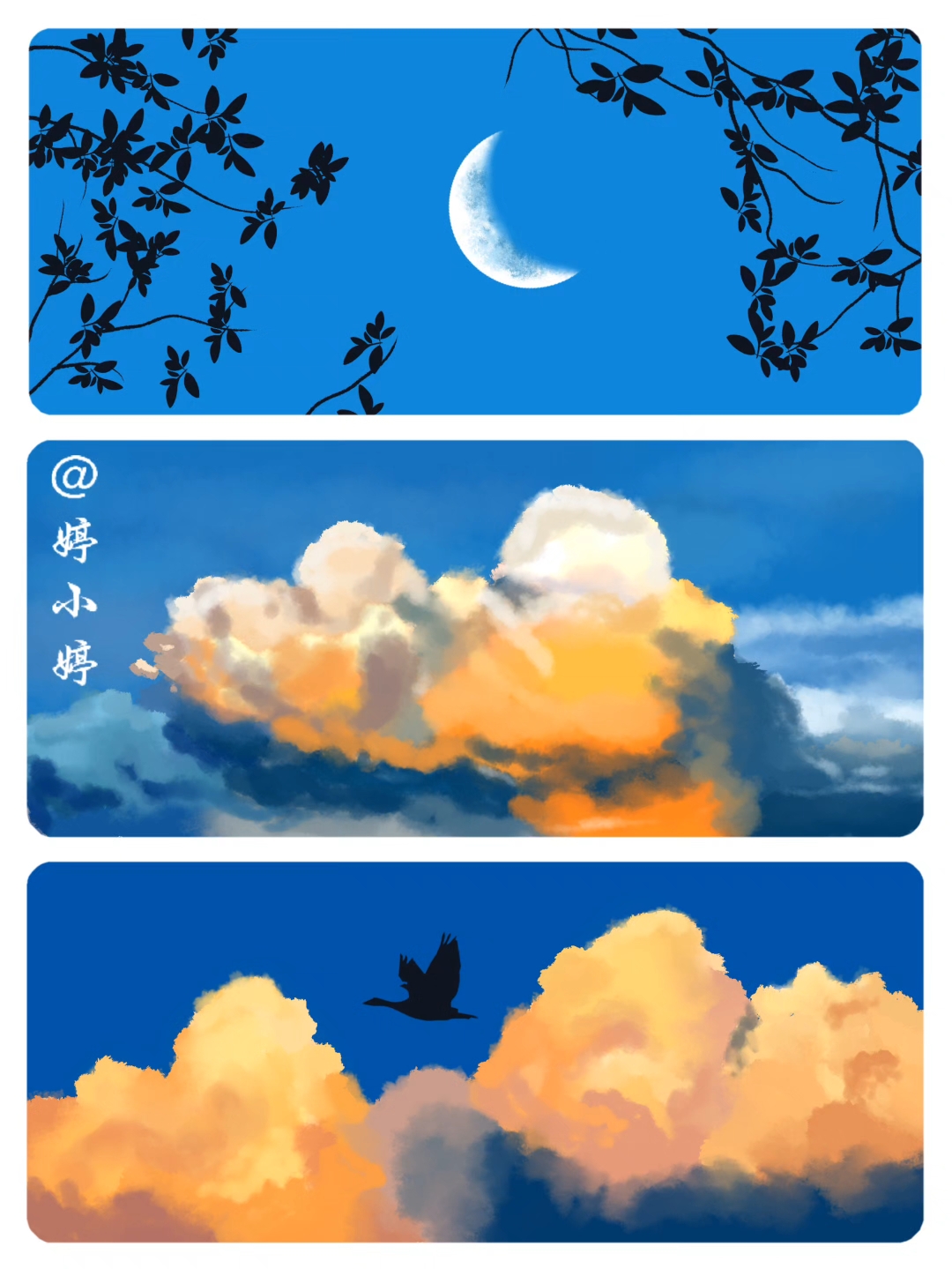 画世界Pro|火烧云(附步骤)临摹:@小眼睛柏旭(有课)