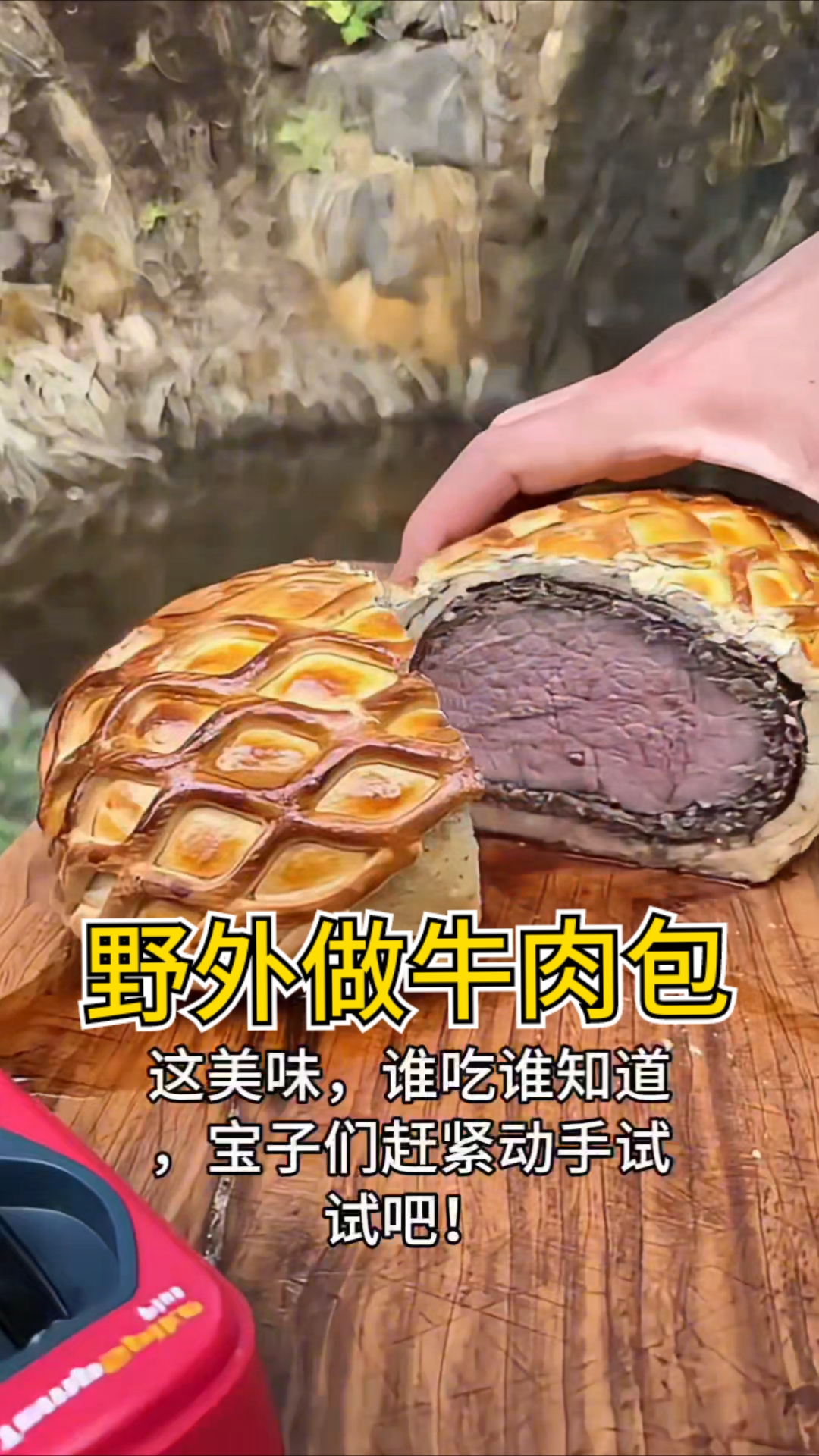 野外生存,制作牛肉菠萝包!