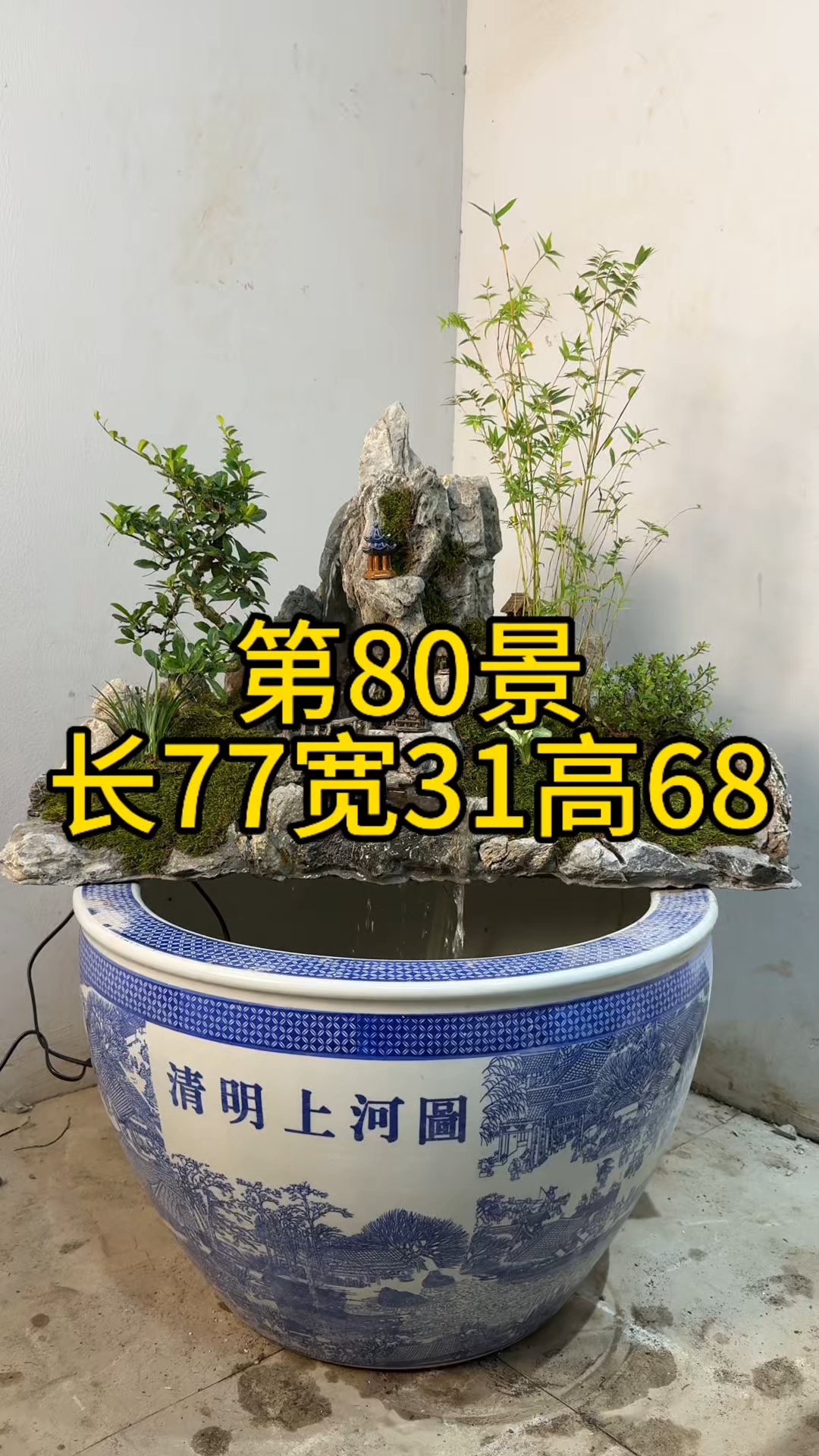 第80景#假山流水景# #古法养鱼# #古法养鱼鱼缸里的大自然# #微景观#