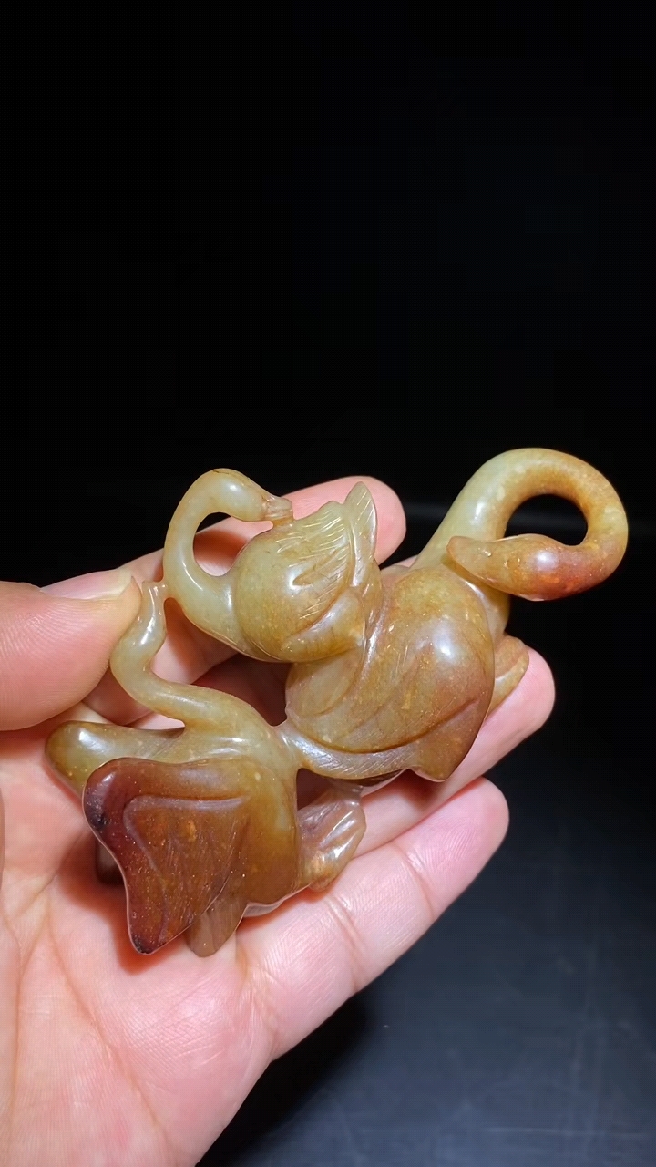 高古玉和田玉鸭