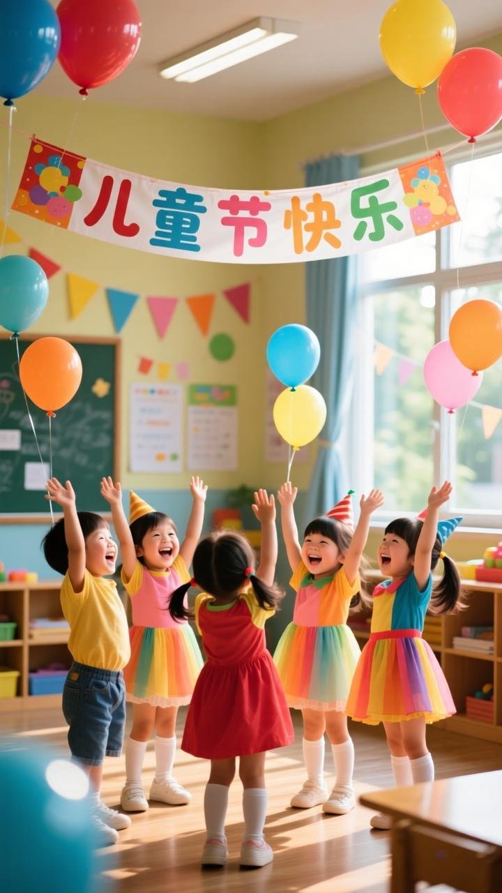 儿童节狂欢日：糖果蛋糕玩具堆出童话世界