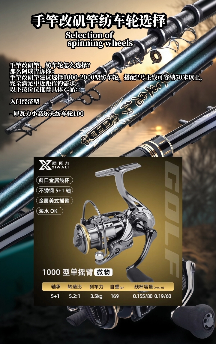 手竿改矶竿,纺车轮选对了吗?