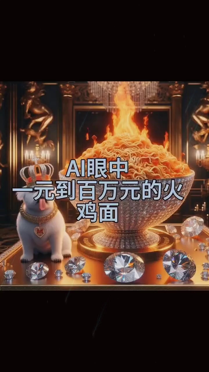 AI眼中一到亿元的豪华火鸡面,你喜欢吃吗?