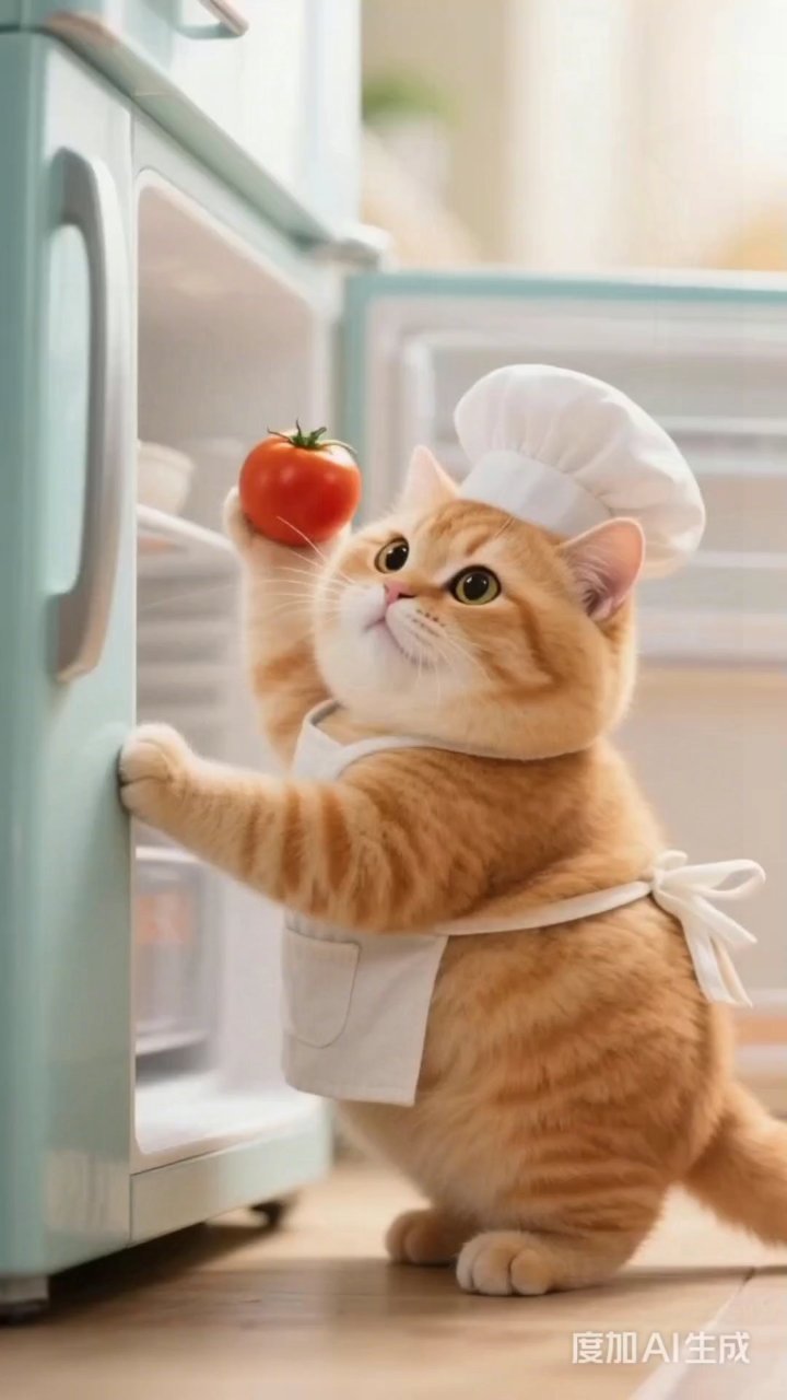 小猫咪做饭做菜失败了