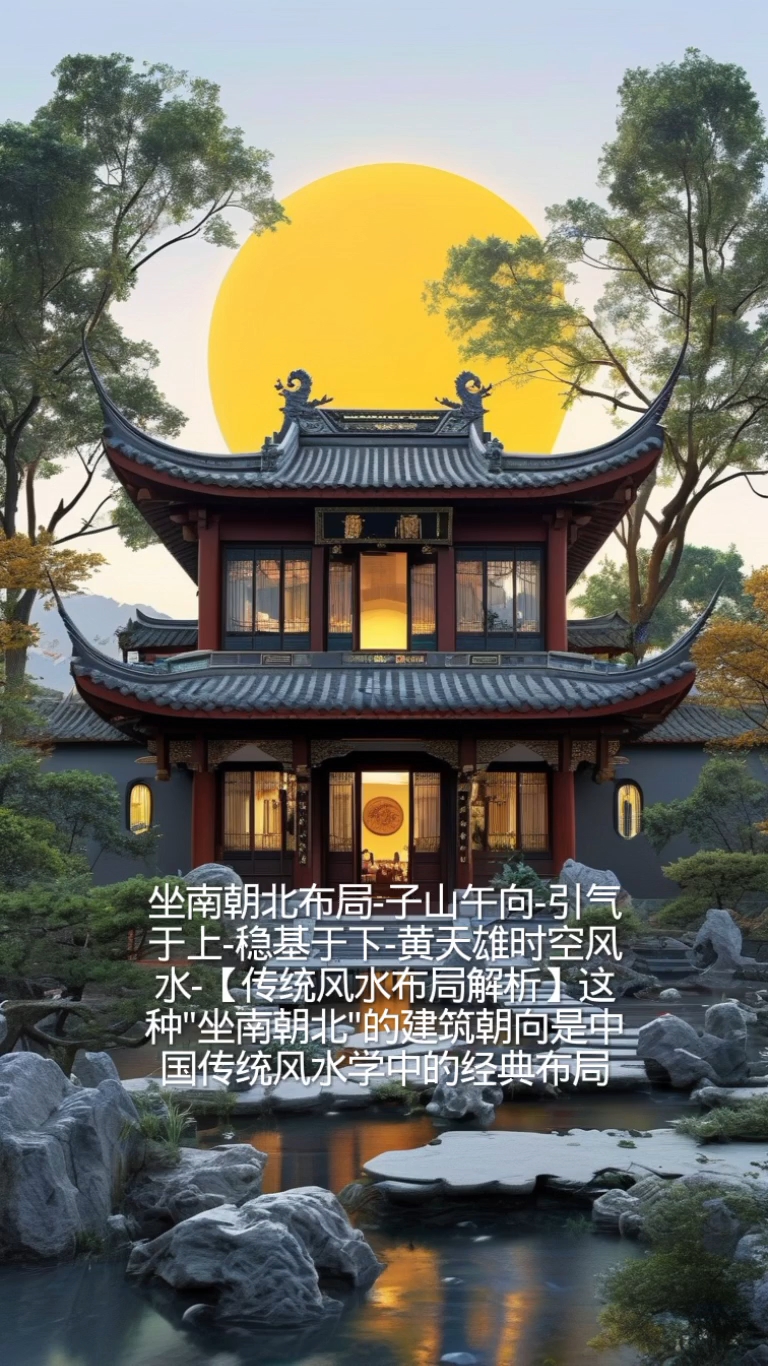 坐南朝北布局方法-黄天雄时空风水#传统建筑美学# #中式庭院风水#