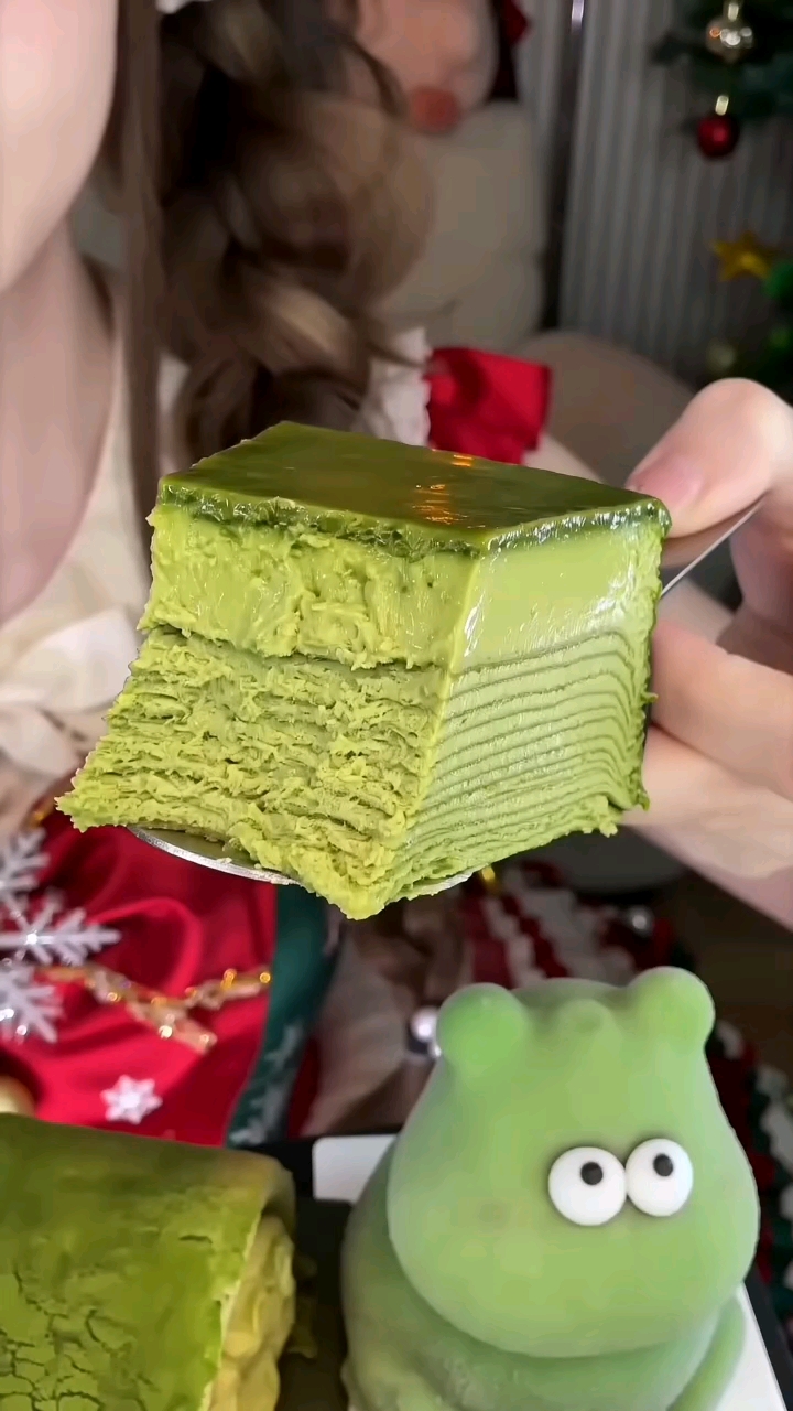 今天来吃抹茶甜品了
