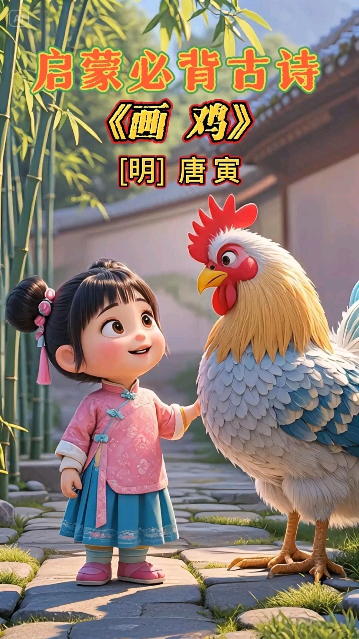 画鸡,小学课文古诗