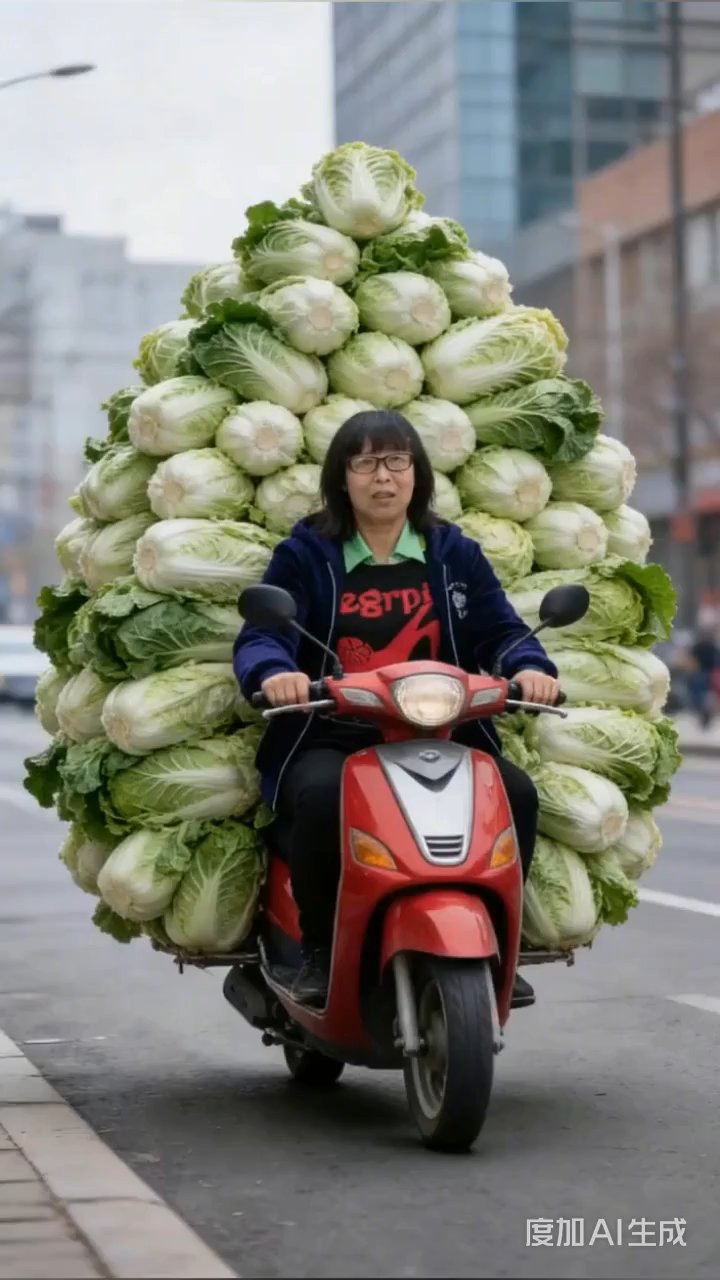 满载而归的大白菜车,你家过年必备的蔬菜