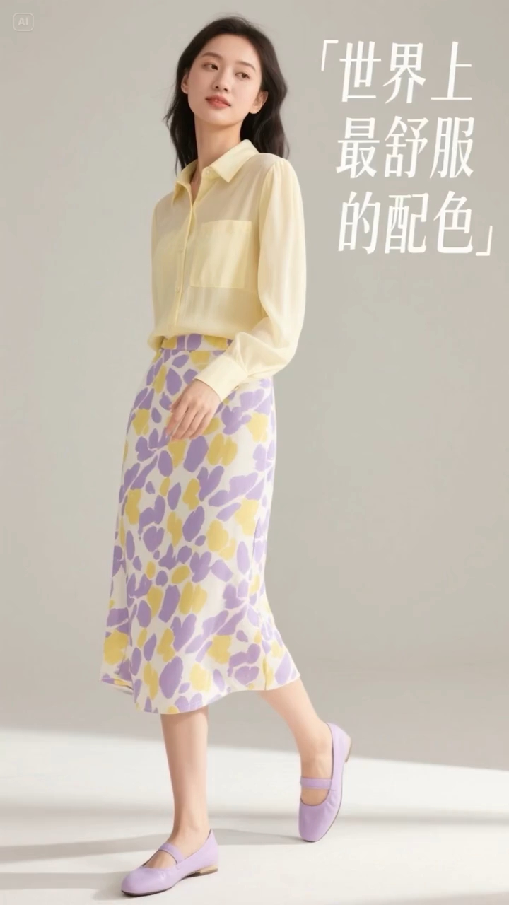 渐变色调的浪漫穿搭～#高级感色彩搭配[话题]# #色彩灵感搭