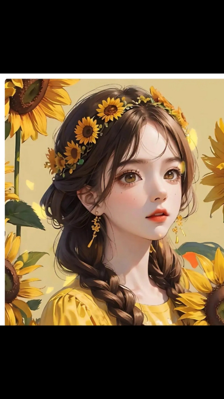 可爱女孩头像——向日葵系列
