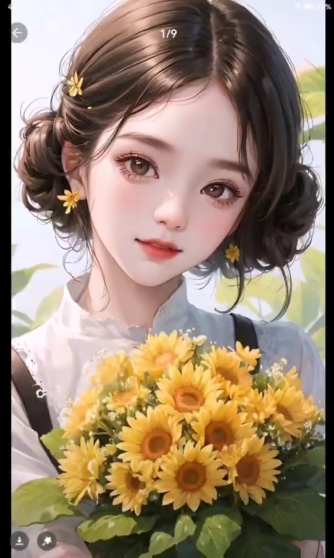 可爱女孩头像—花朵系列(可截图)