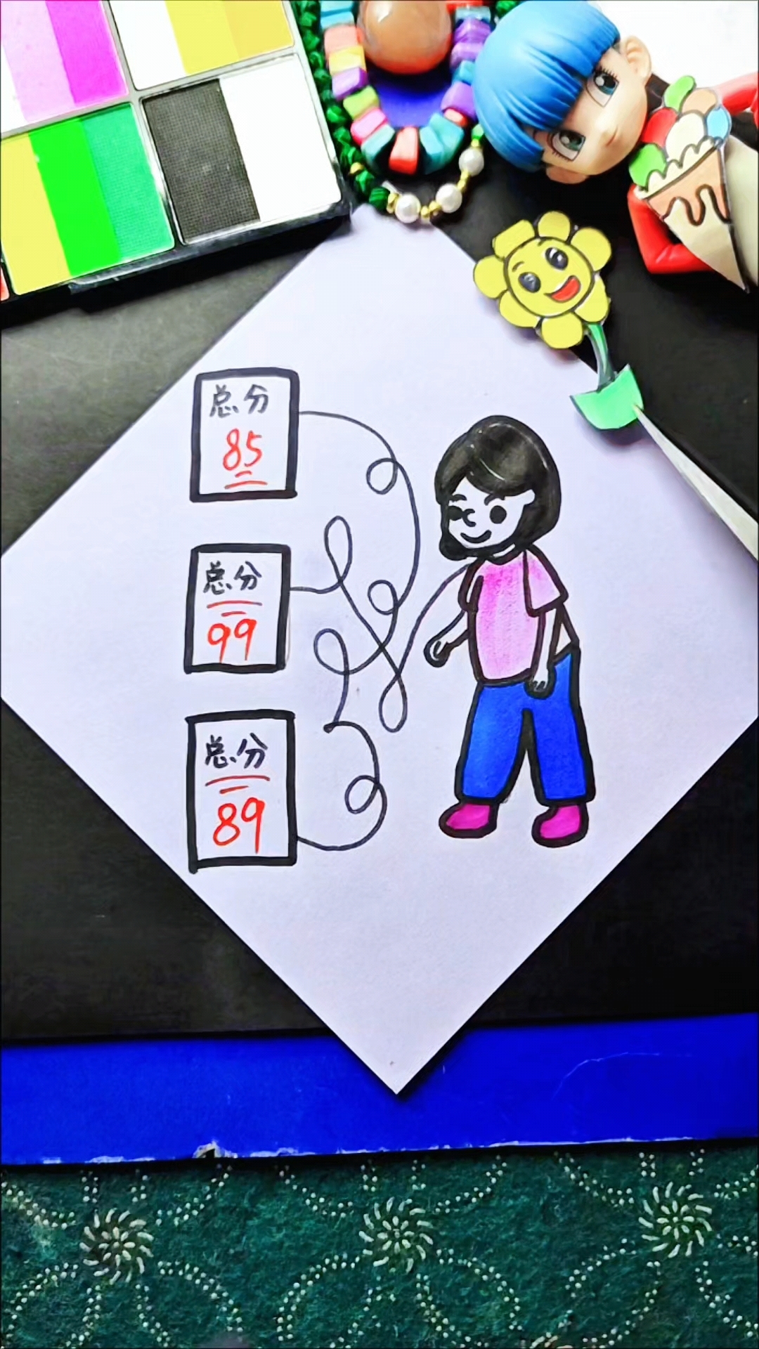 可爱的女孩简笔画教程