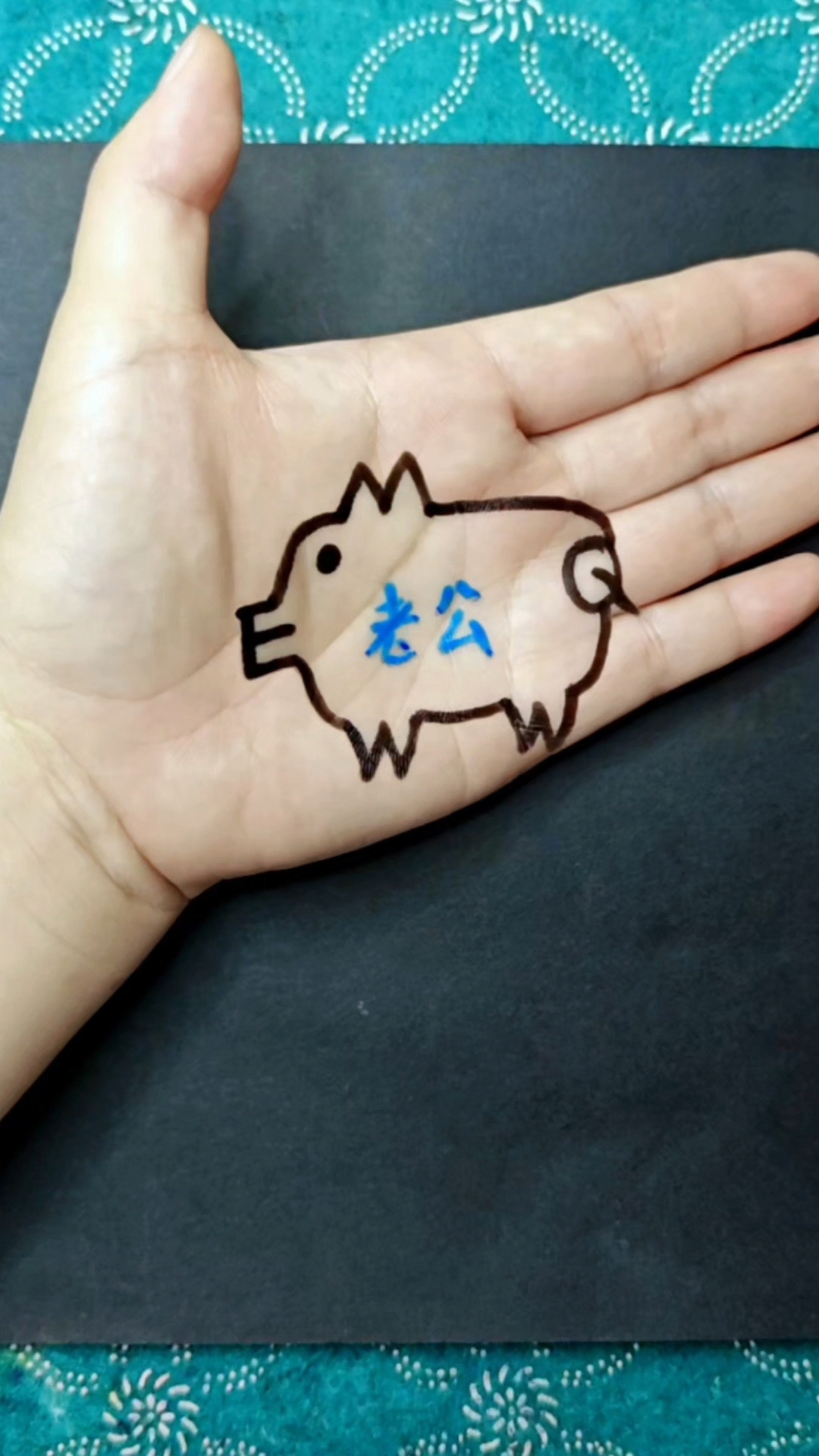 汉字加字母画小猪简笔画教程,好玩又简单