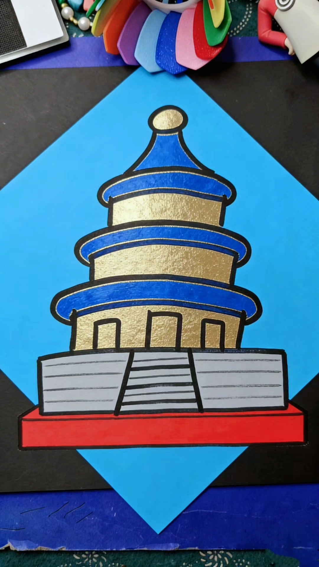 天坛简笔画教程