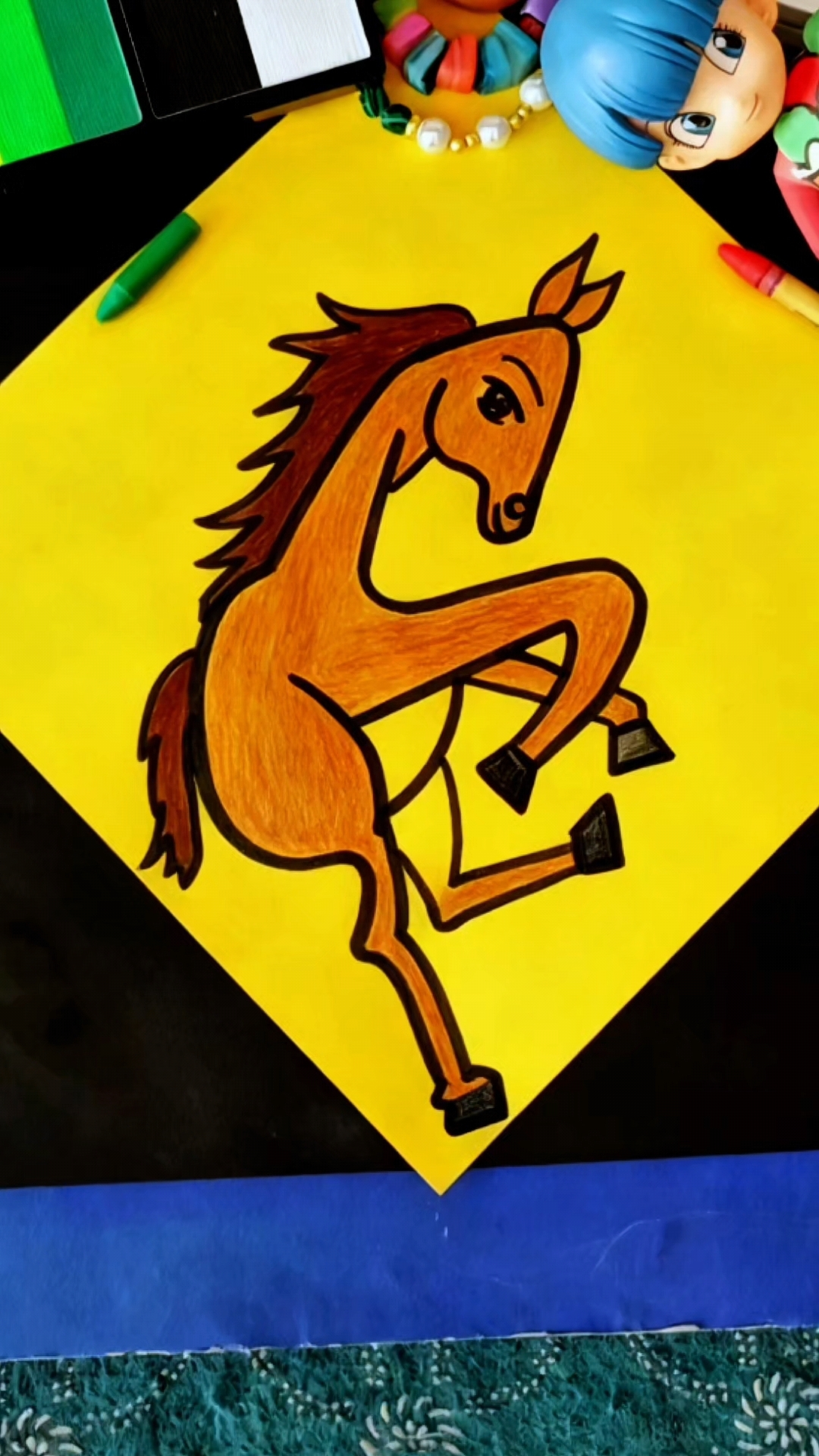 马字画奔腾的马简笔画教程