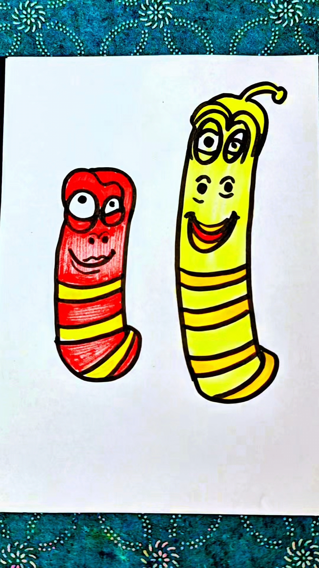 4个1画爆笑虫子简笔画