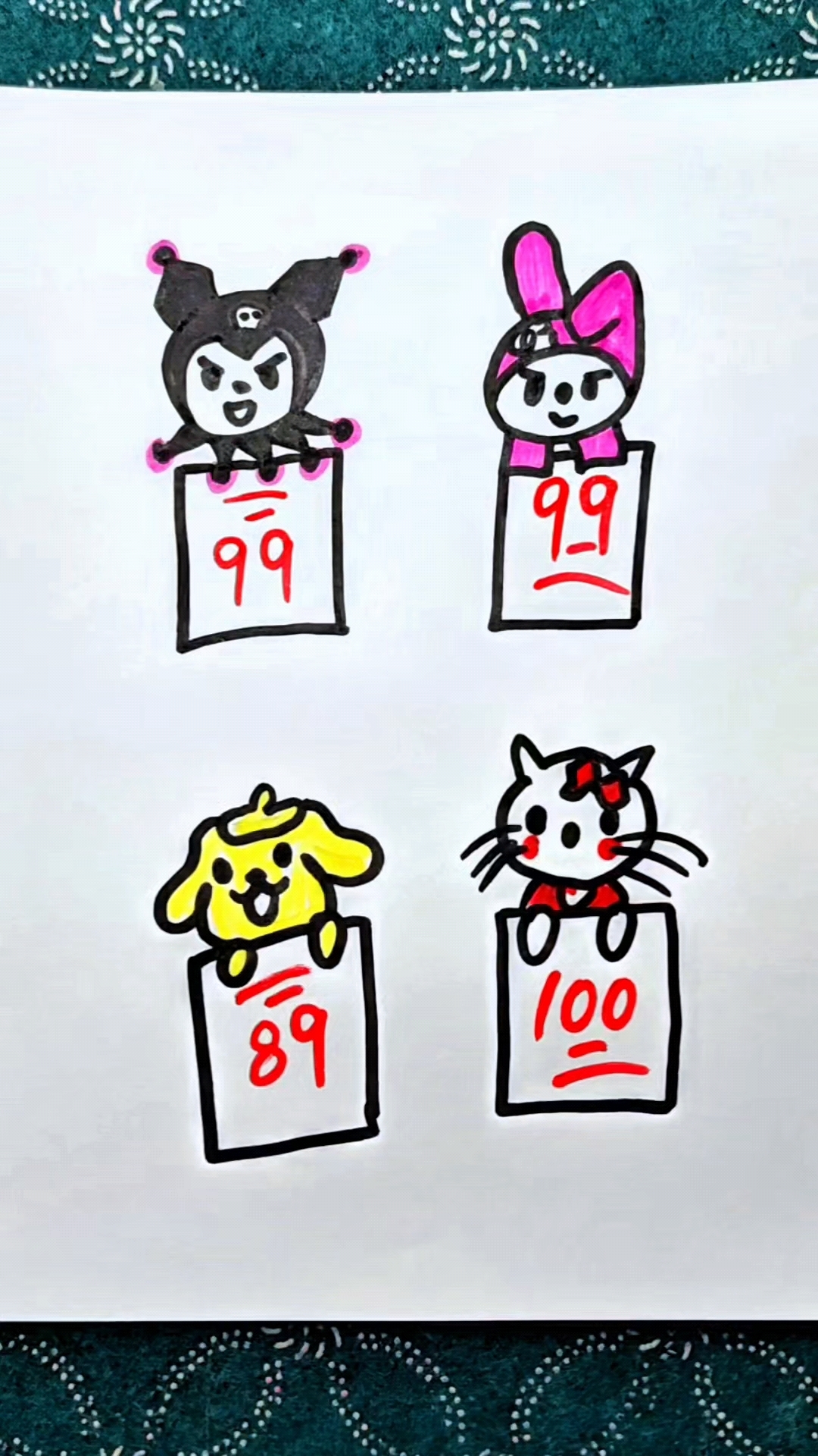 三丽鸥家族人员简笔画教程
