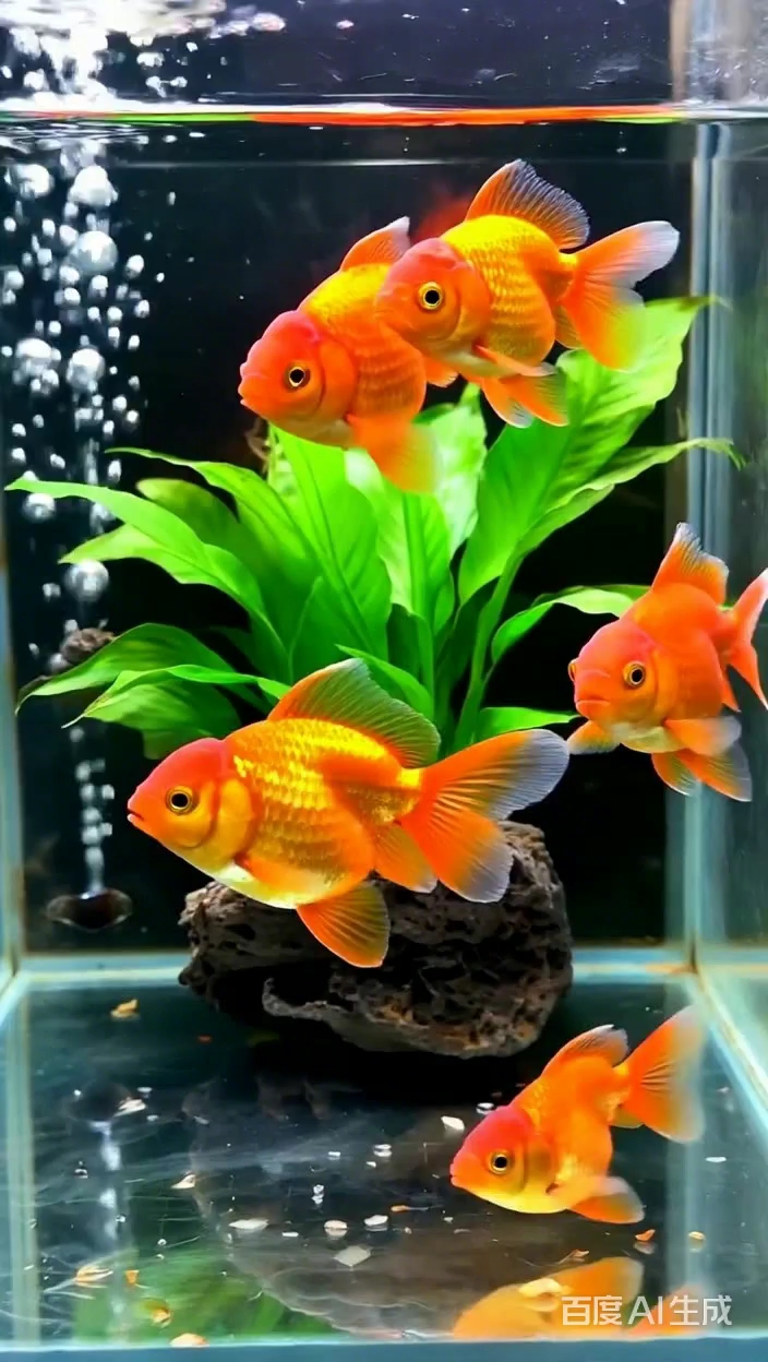 金鱼戏水慢镜头