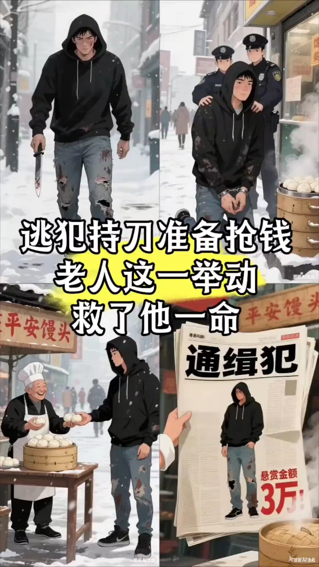 平安馒头铺 老人施舍的两个馒头，一份不经意的善心，竟成了照亮