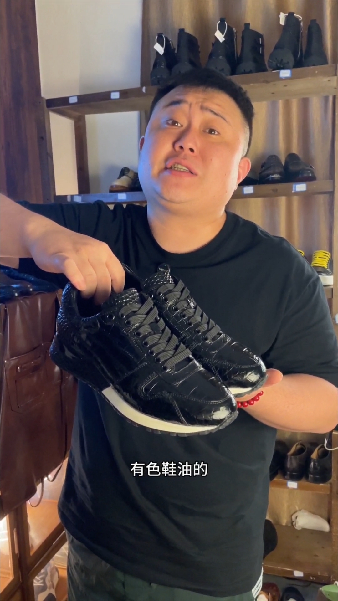 高端定制鳄鱼皮休闲慢跑鞋