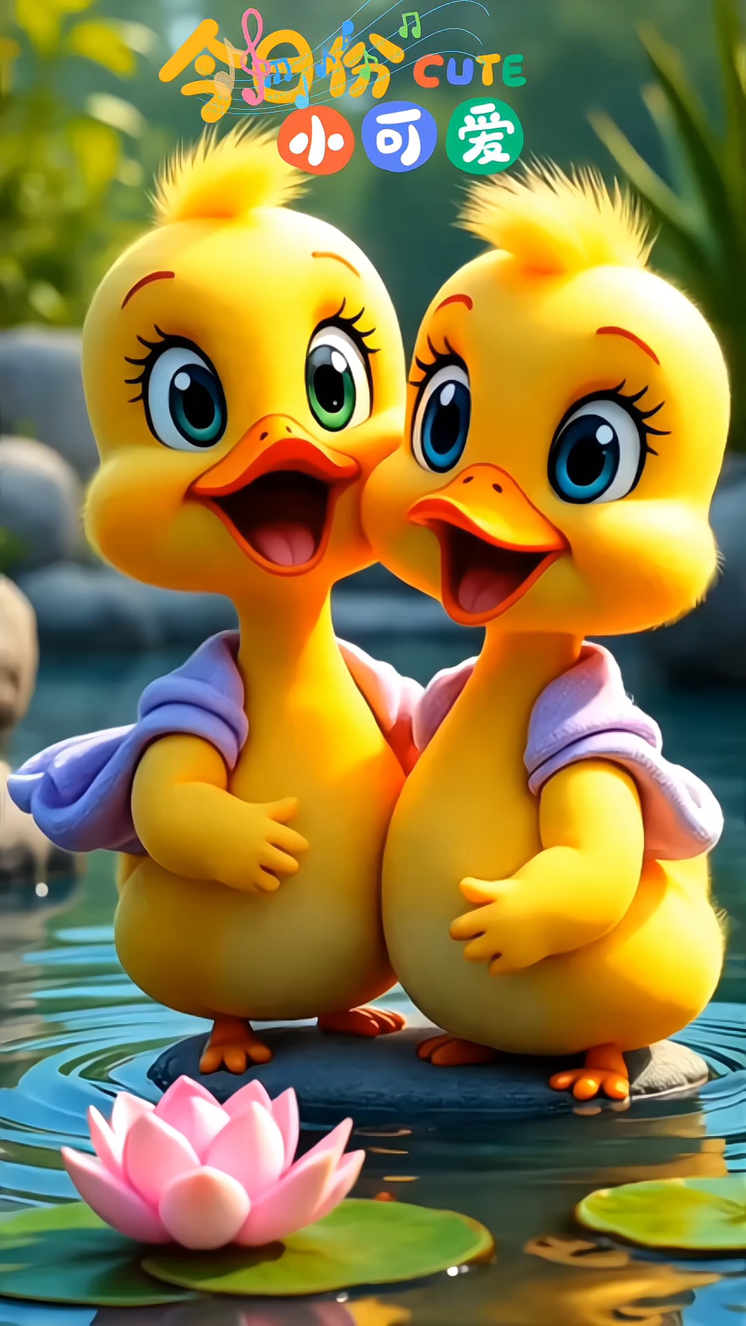 小鸭子嘎嘎嘎,可爱鸭,开心鸭,幸福鸭