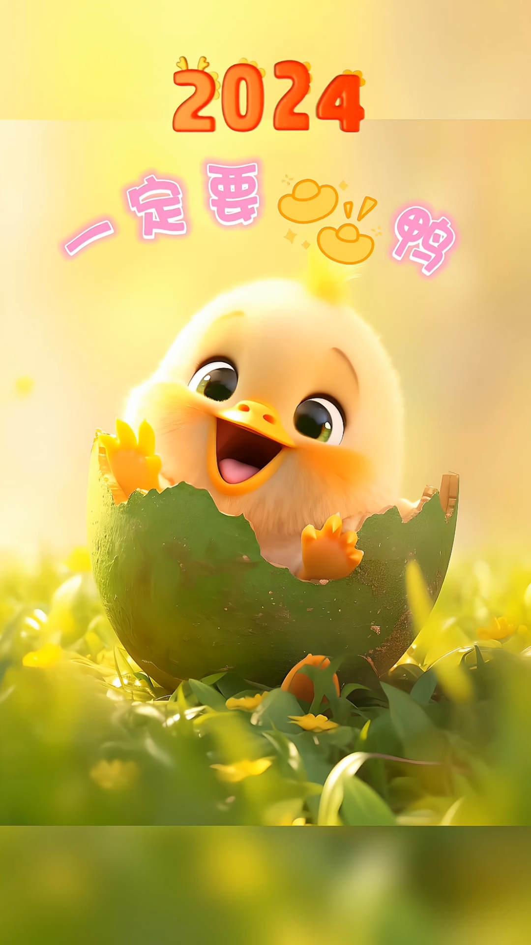 2024一定要开心鸭,加油鸭发财鸭,健康鸭