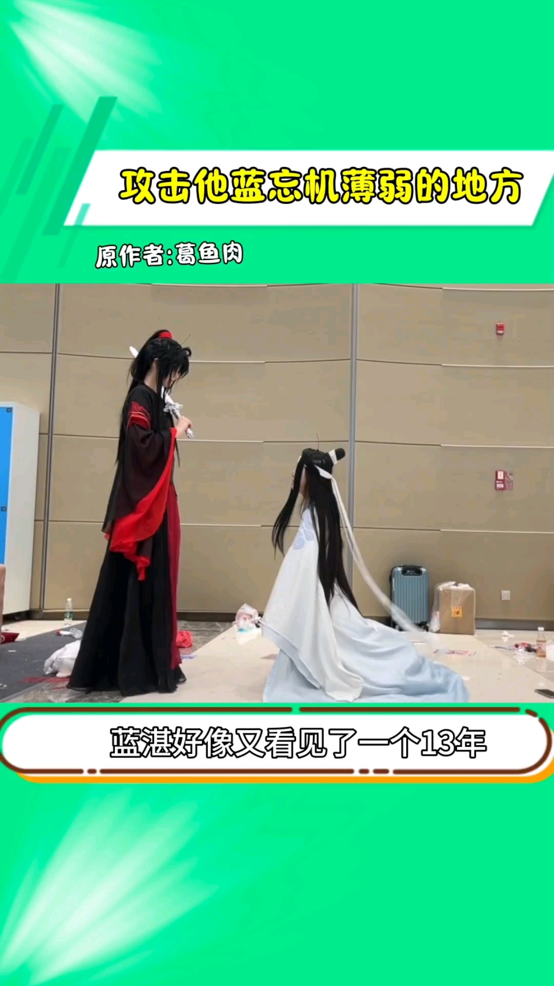 魏无羡这一刀下去，蓝湛好像又看见了一个十三年