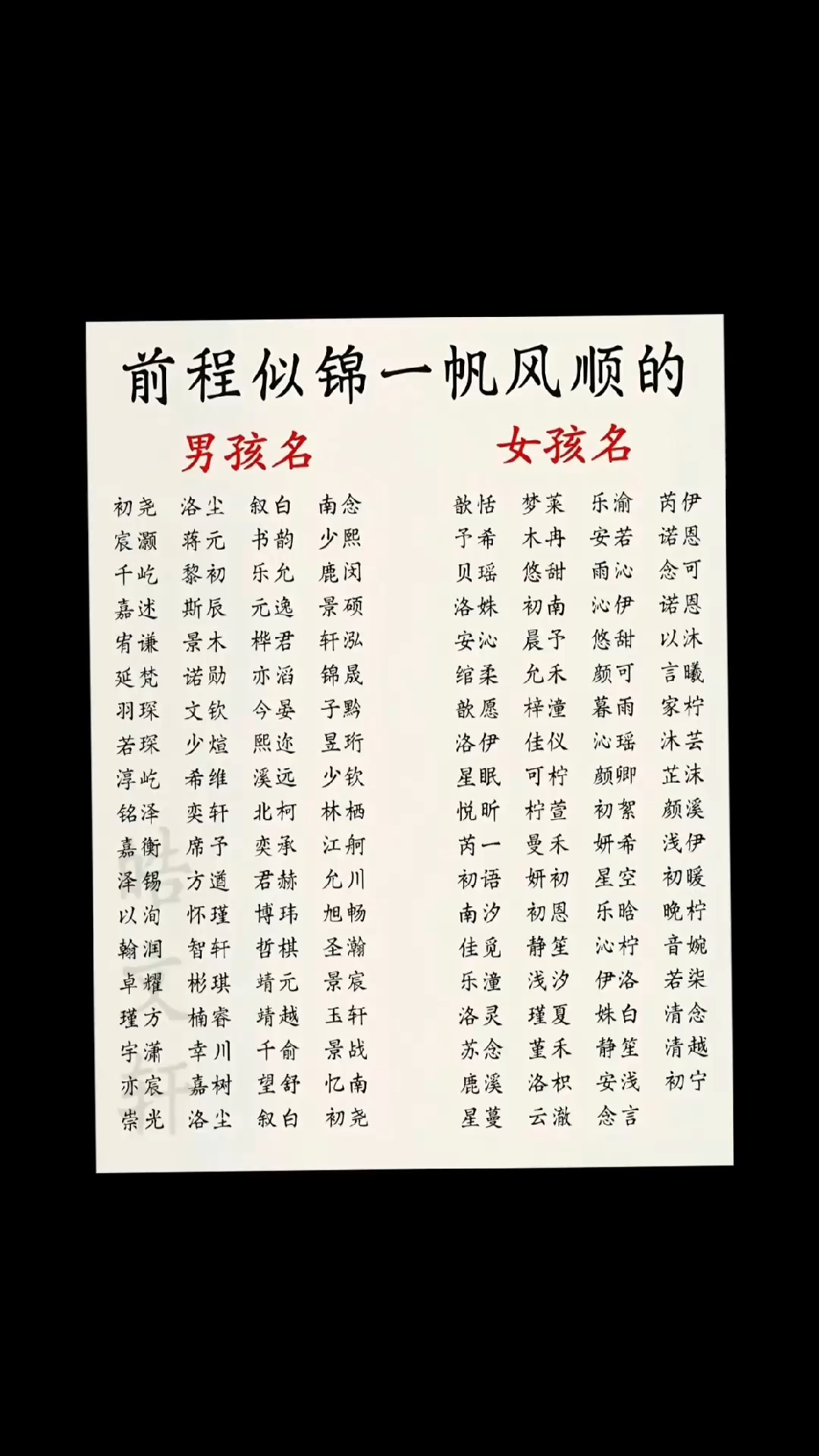 你会给孩子起名吗?看看这个前程似锦、一帆风顺的名字!#好名字
