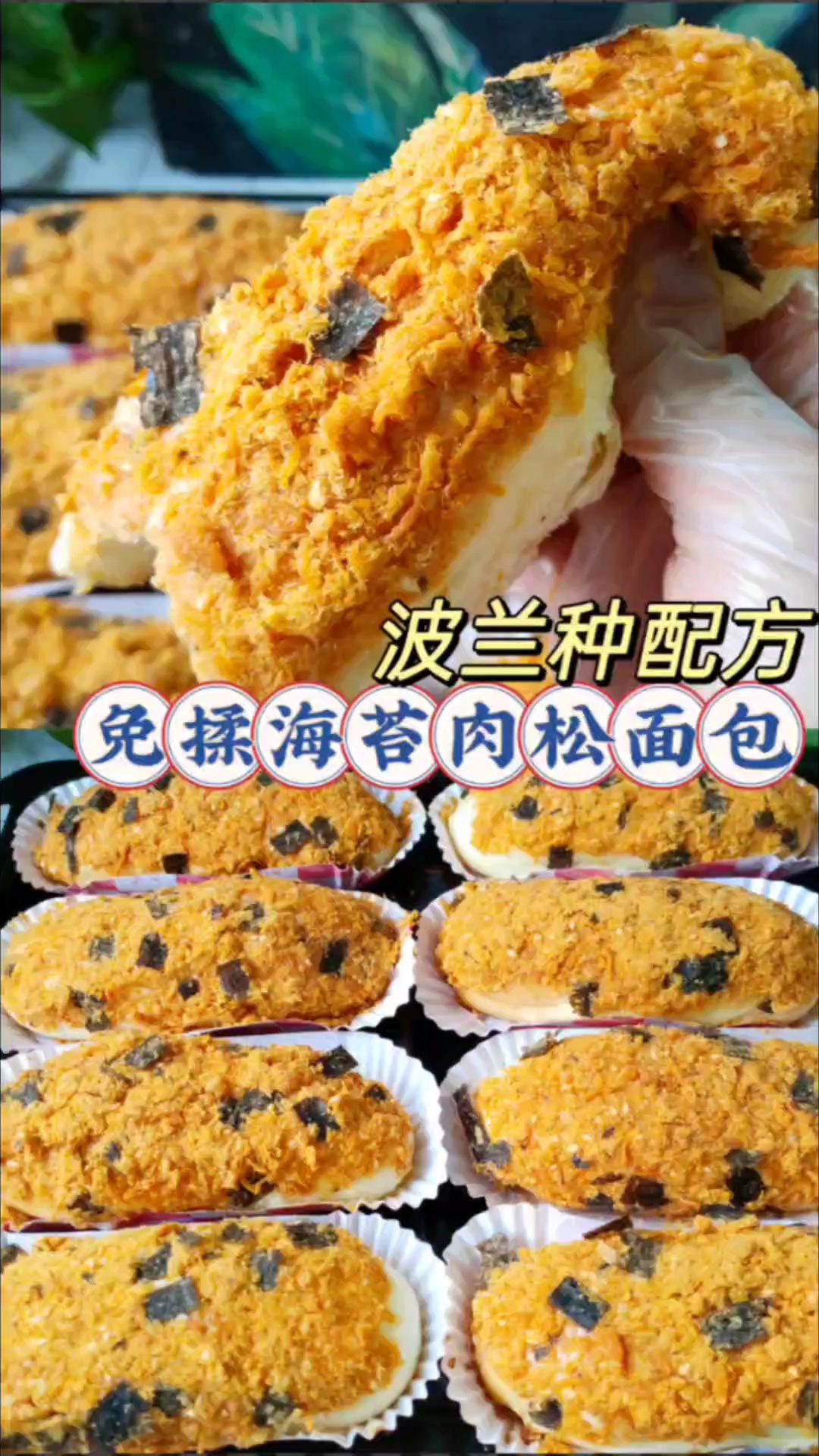 免揉海苔肉松面包