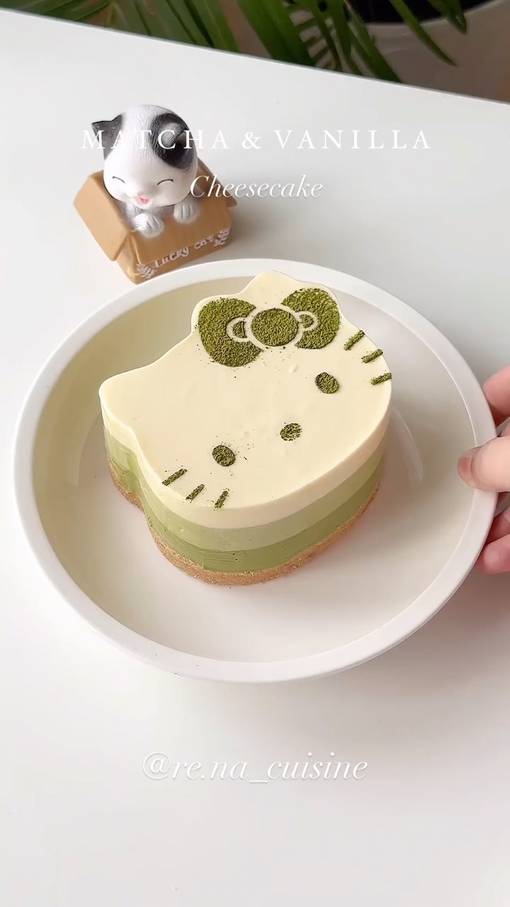 『软萌Kitty猫抹茶蛋糕』4重口味,入口丝滑~