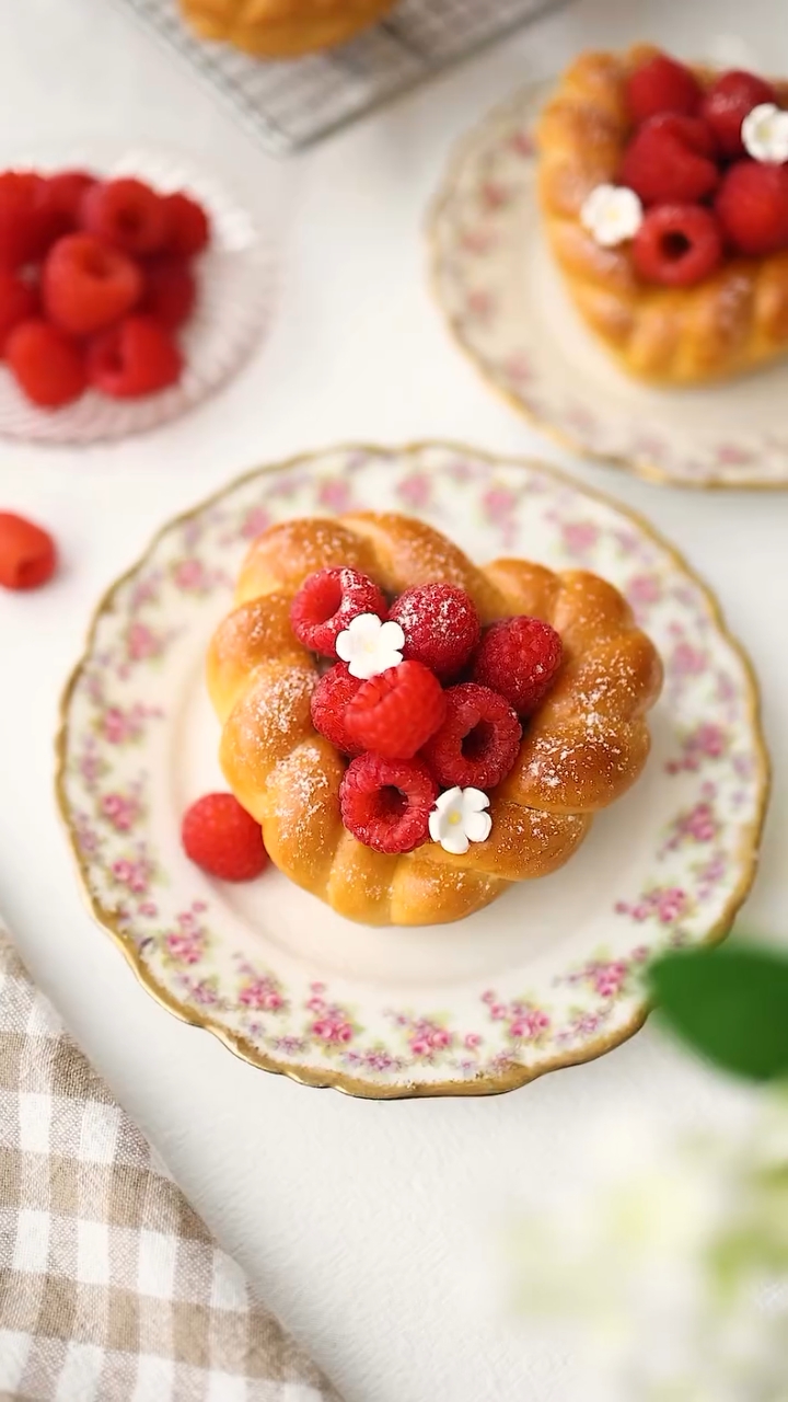 巧克力蔓越莓爱心面包|春日野餐小甜品