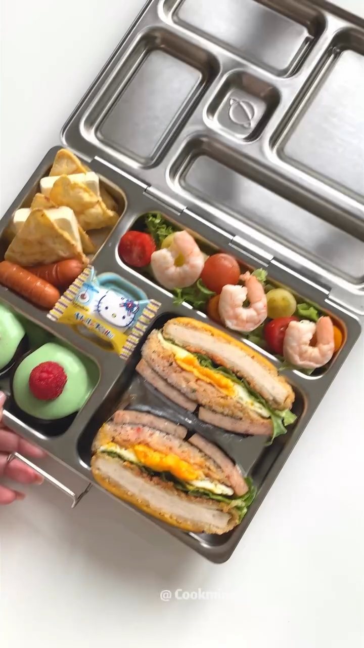 周五便当|来个超级四宫格饭团