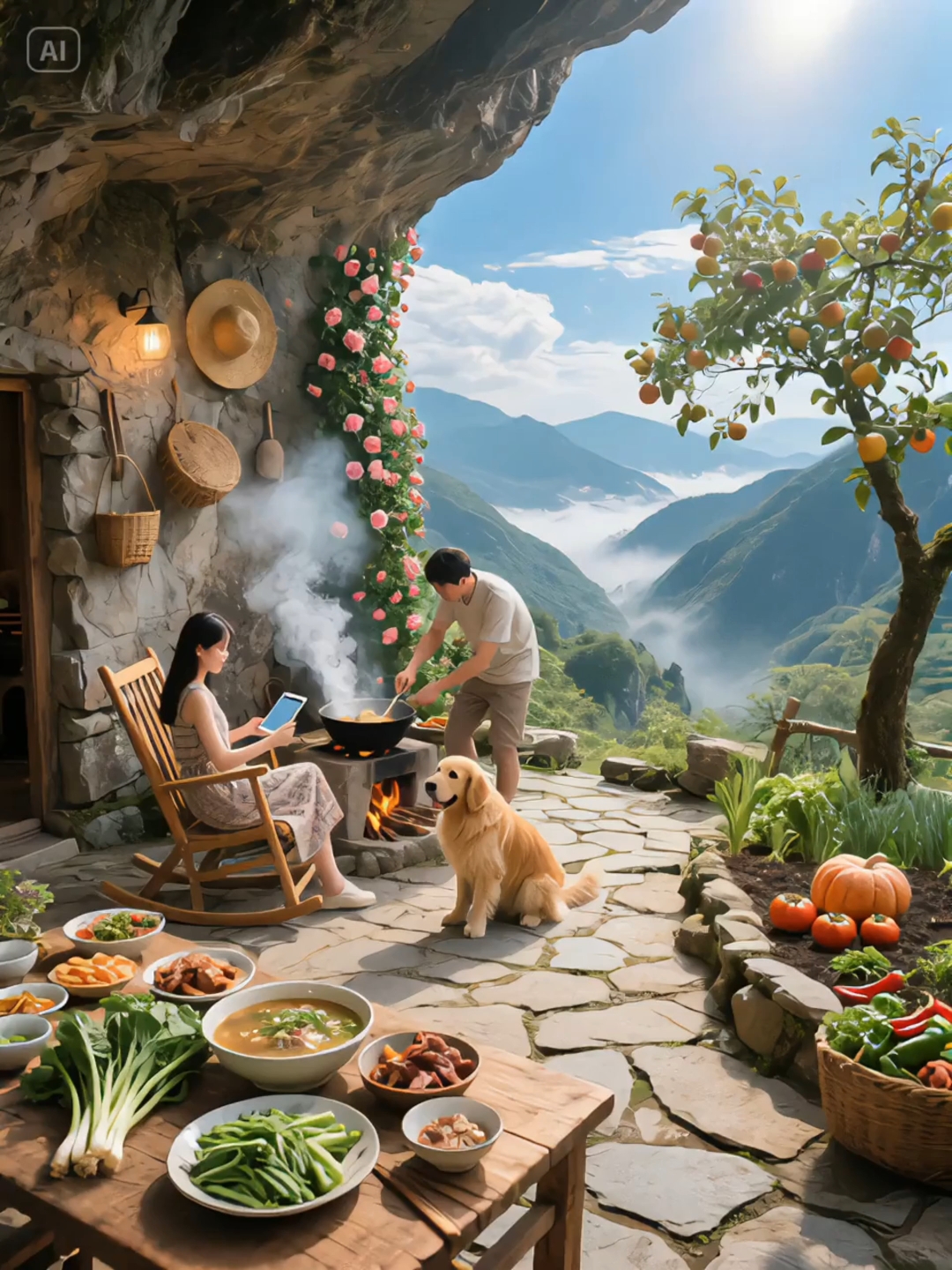 远离喧嚣,一屋两人三餐四季,日出日落。这就是我们向往的生活吧