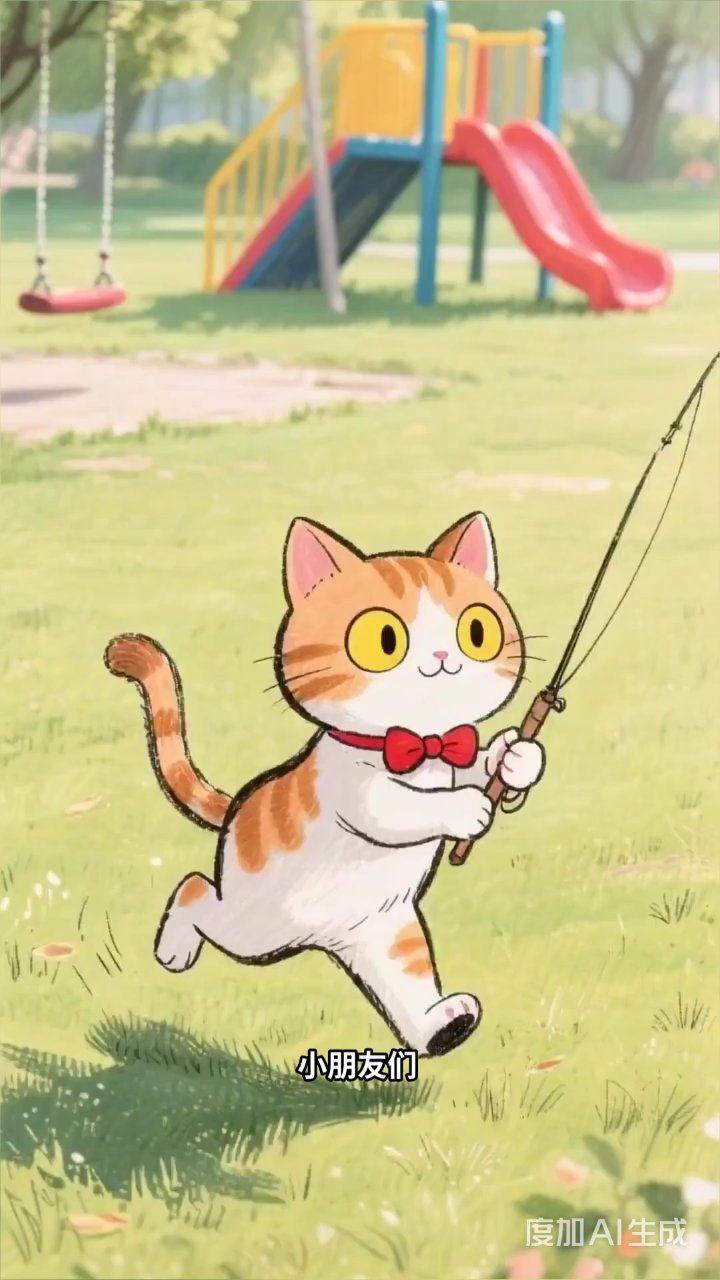 小花猫河边钓鱼记：石头上的奇妙冒险